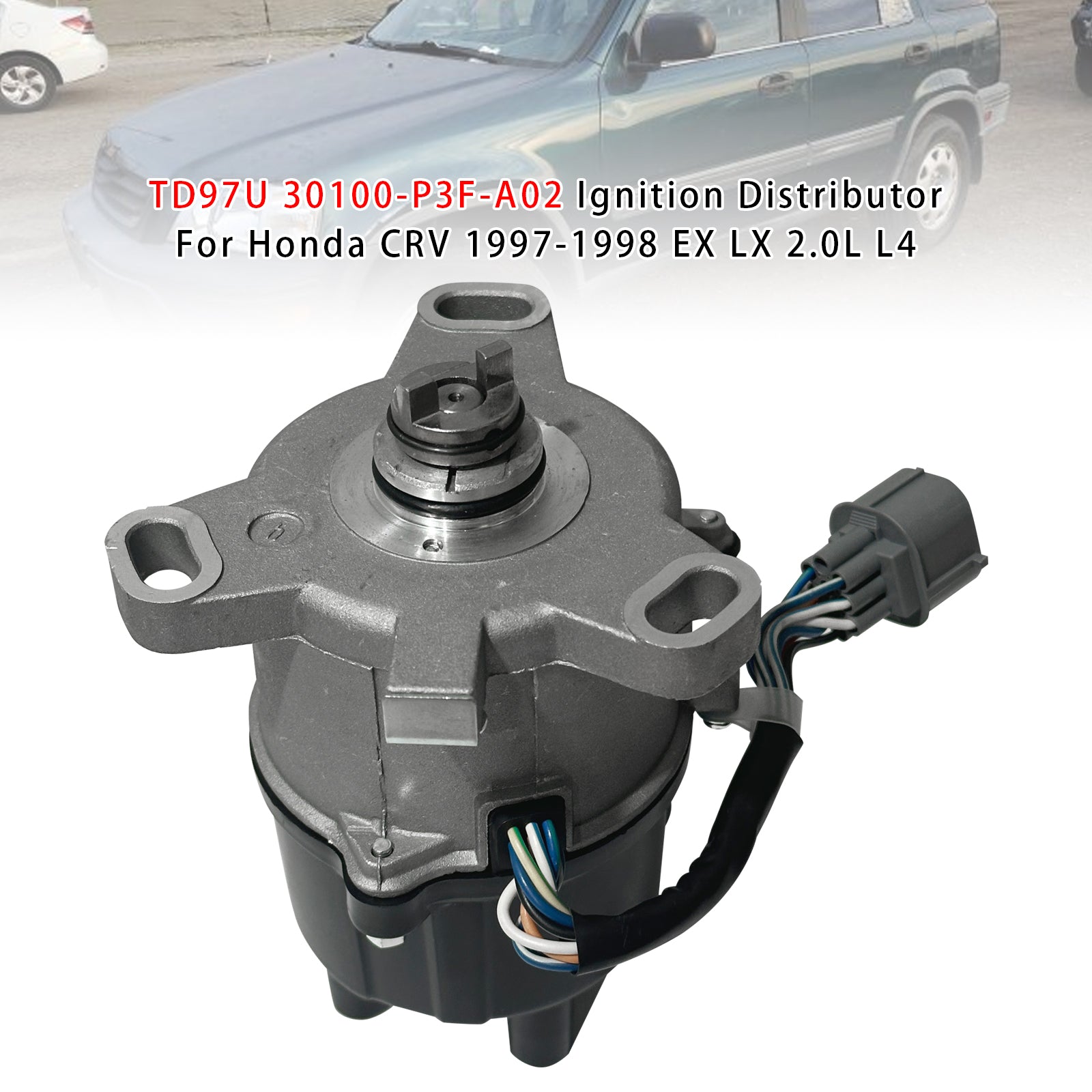 1998 Honda CRV EX L4 2.0L 1972cc MFI GAS DOHC Ignition Distributor TD97U 30100-P3F-A02