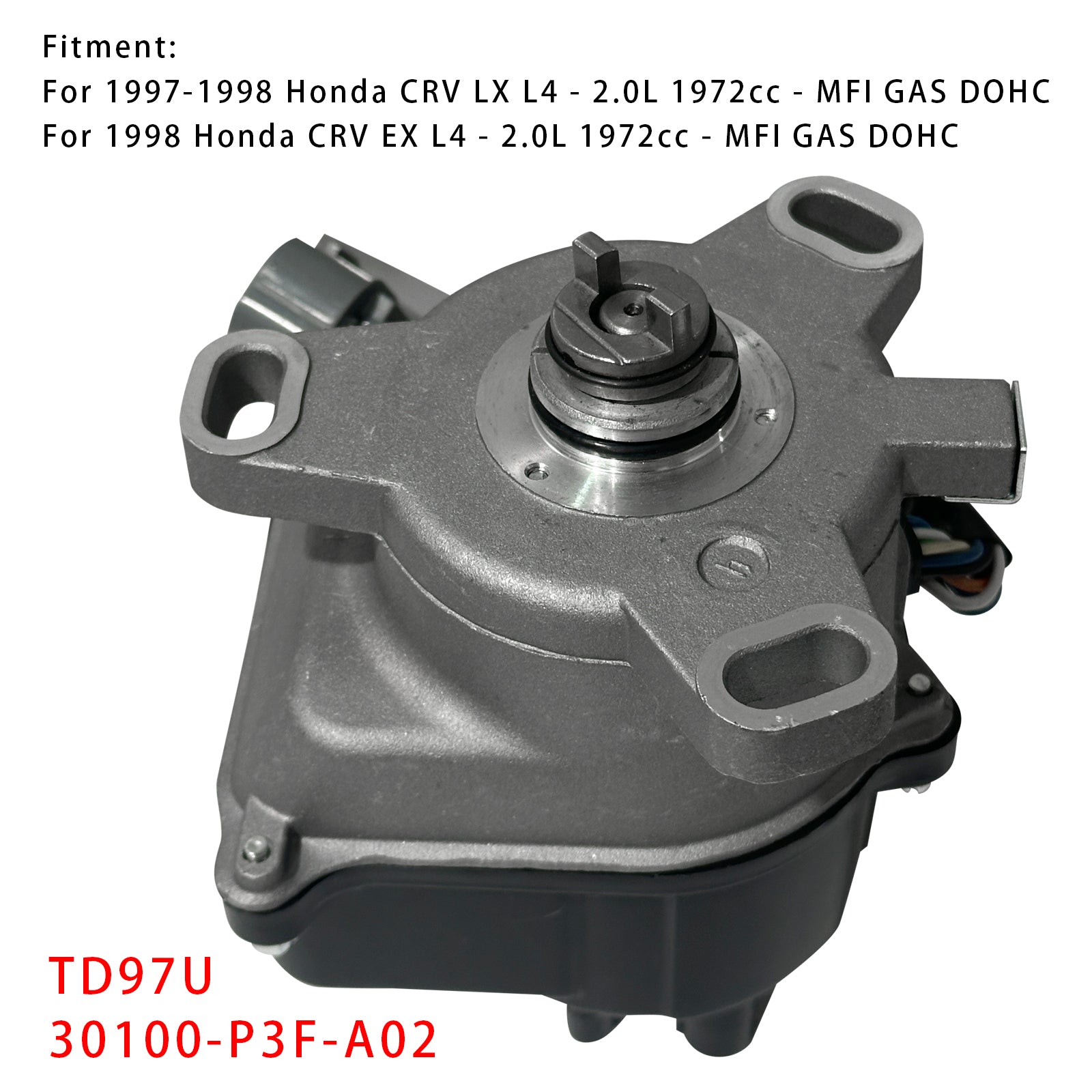 1998 Honda CRV EX L4 2.0L 1972cc MFI GAS DOHC Ignition Distributor TD97U 30100-P3F-A02