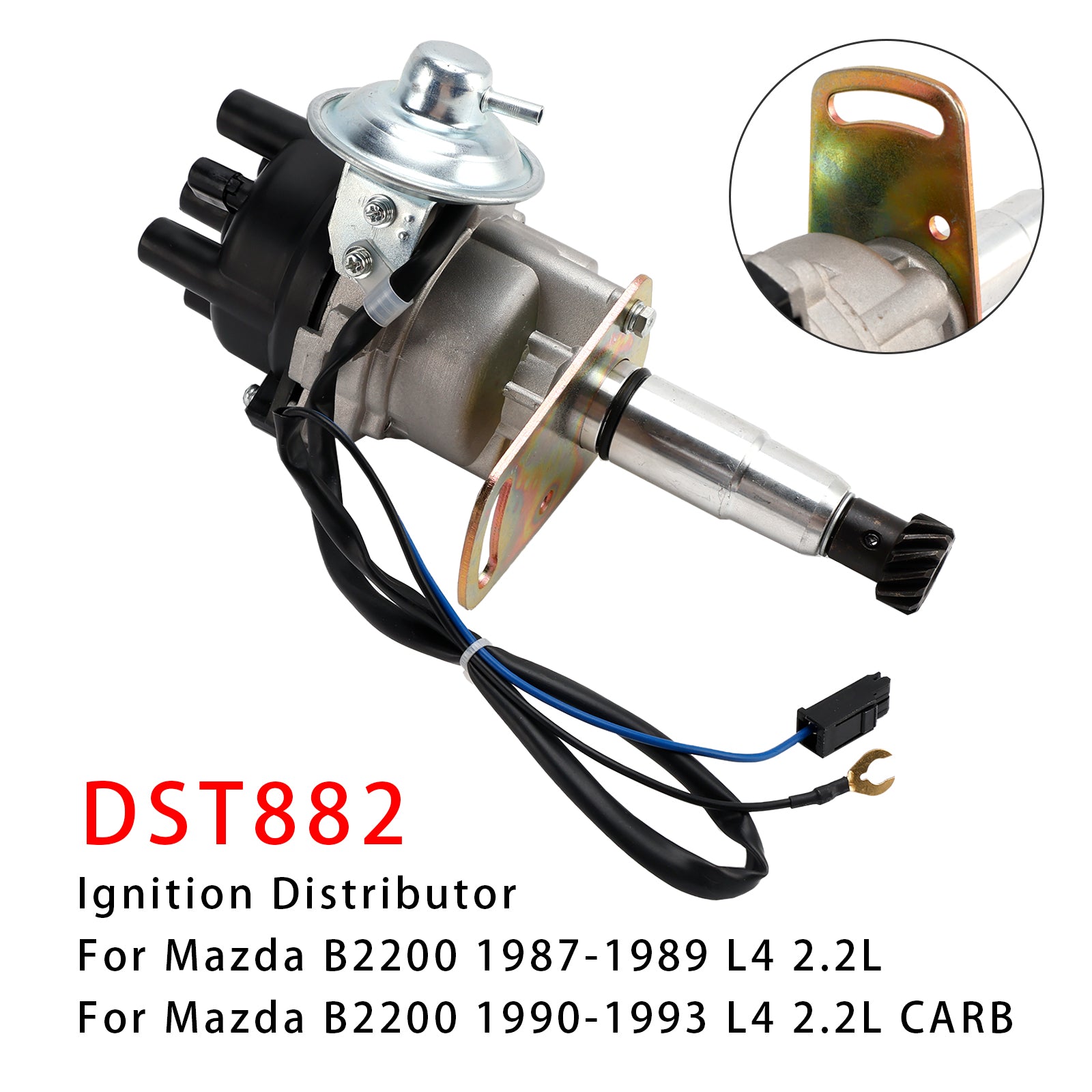 Ignition Distributor w/Cap & Rotor DST882 For Mazda B2200 1987-1993
