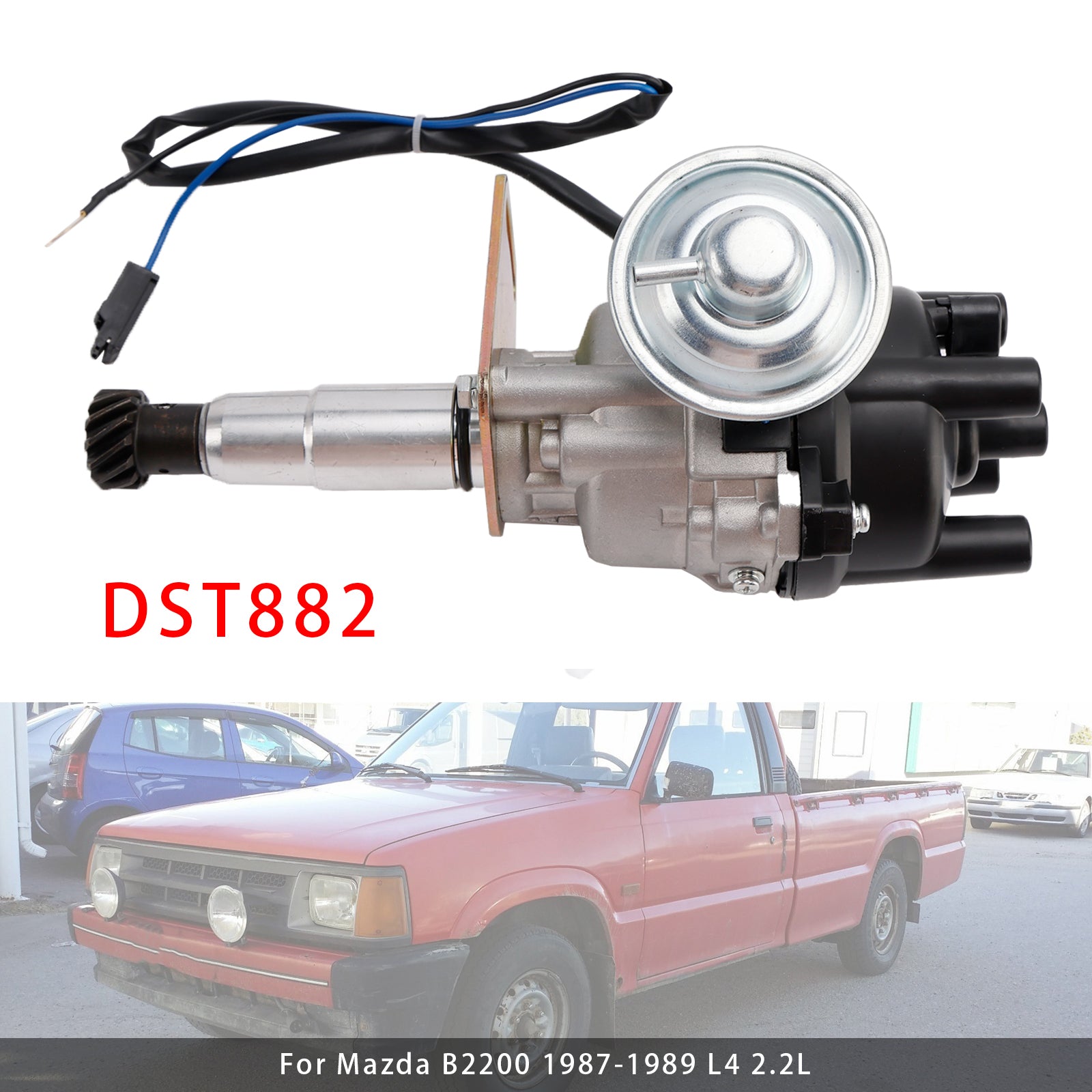 Ignition Distributor w/Cap & Rotor DST882 For Mazda B2200 1987-1993