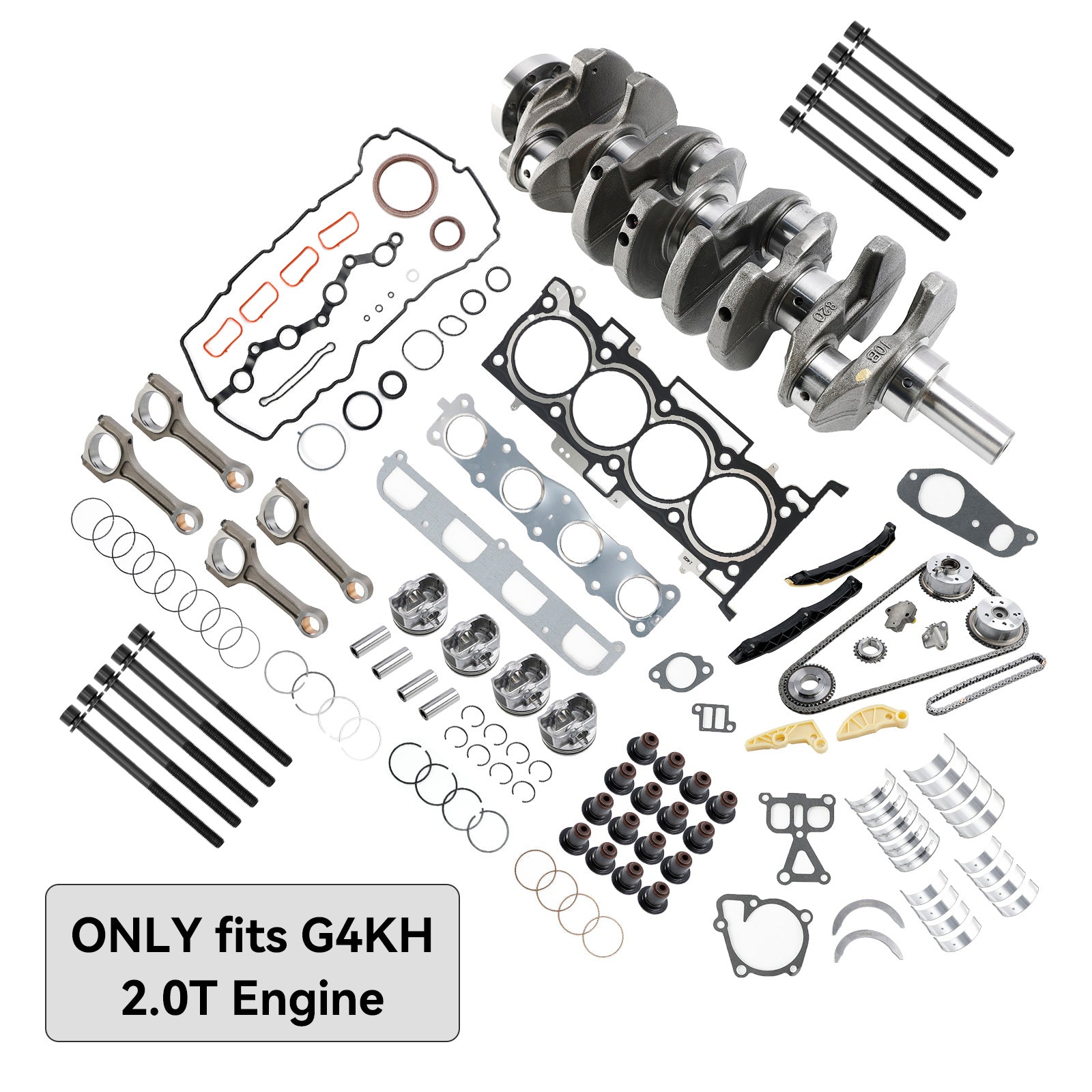 2014-2021 Kia Sportage G4KH 2.0T Engine Rebuild Kit w/ Crankshaft Con Rods Timing Kit