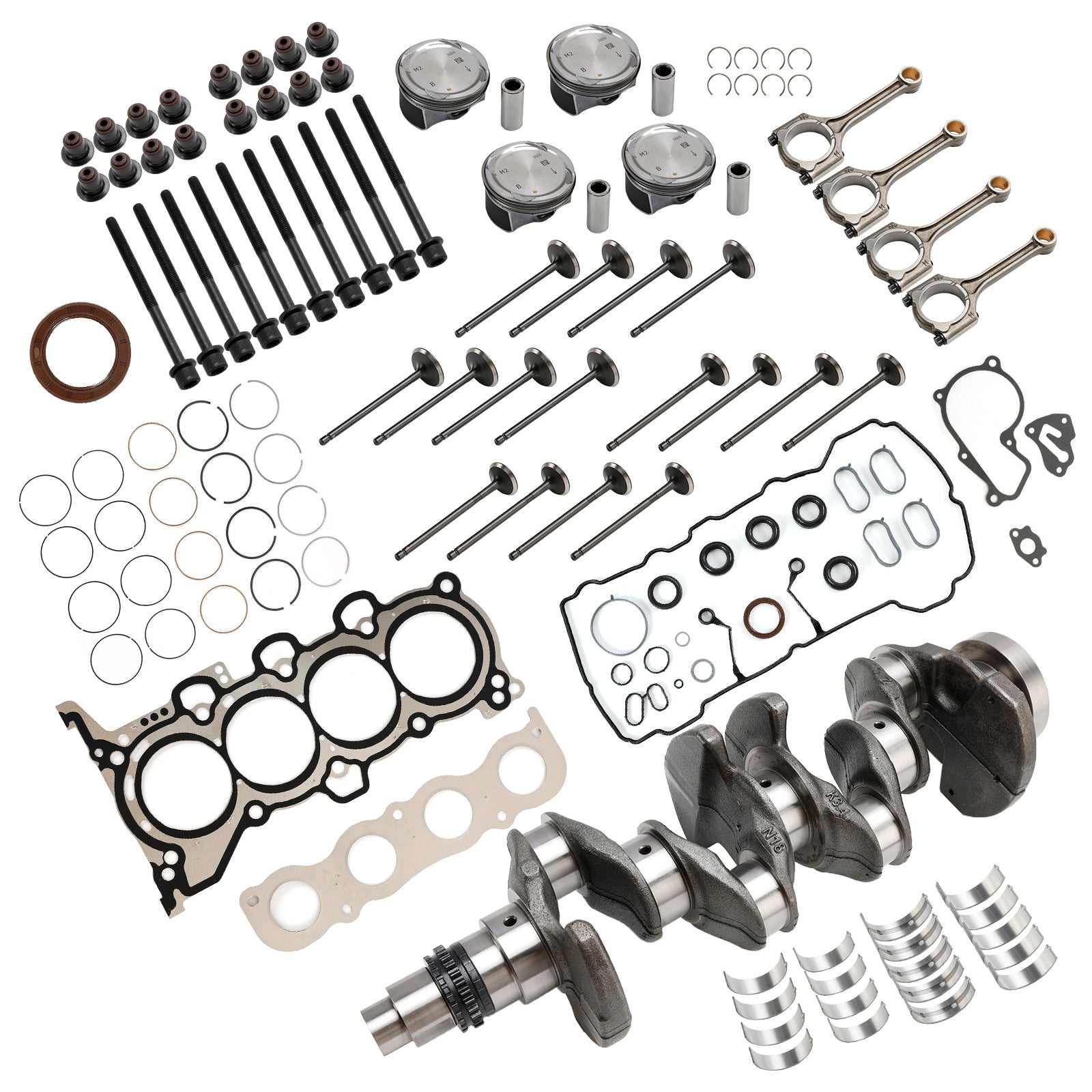 G4NA 2.0L Engine Rebuild Kit Crankshaft Con Rods Gasket Kit for HYUNDAI KIA
