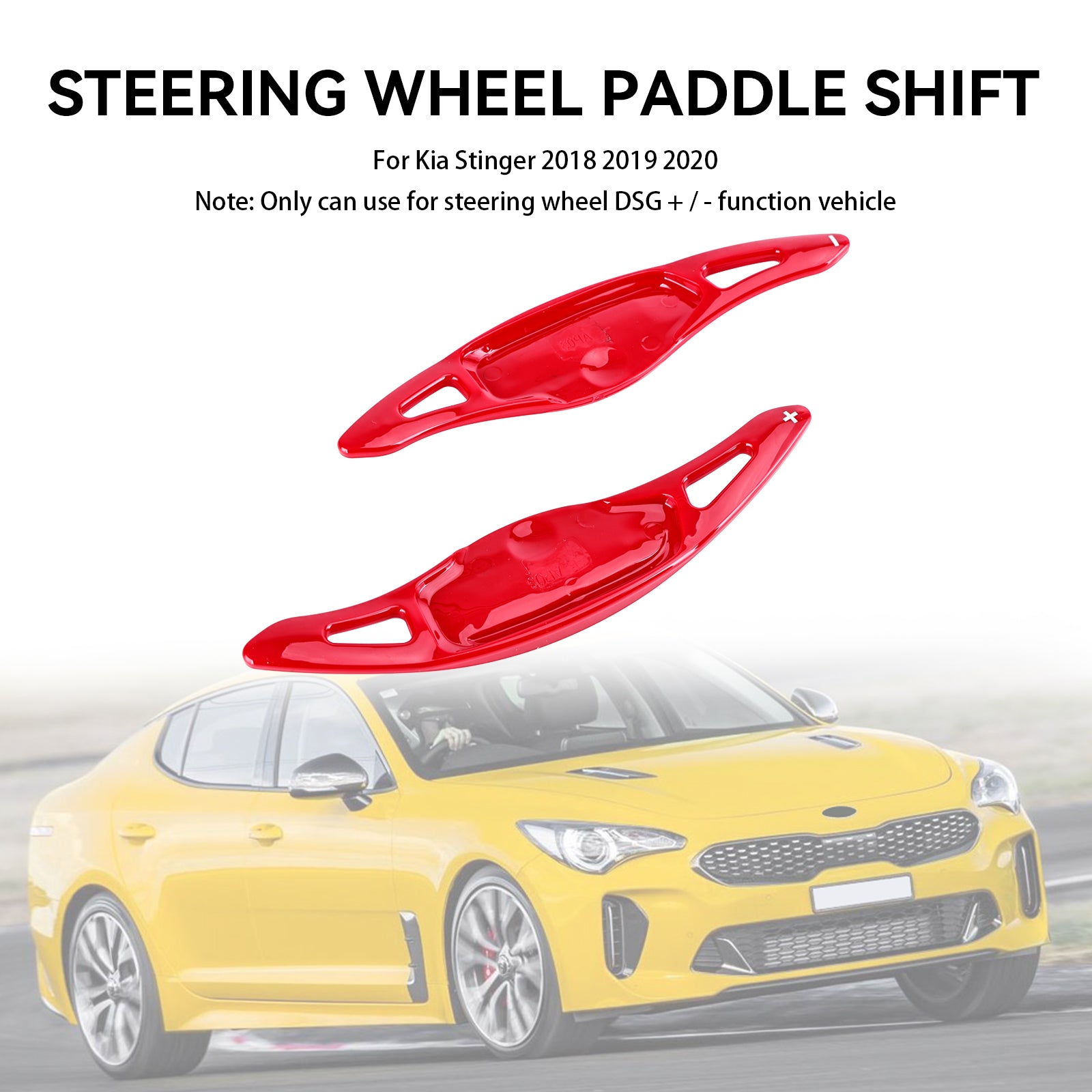 Kia Stinger 2018-2022 Red Steering Wheel Shift Paddle Shifter Extension