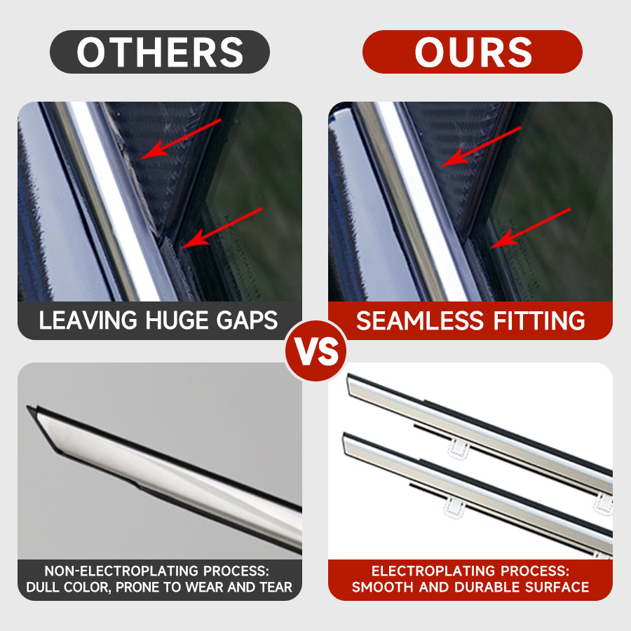 4x Car Window Moulding Trim Weatherstrips Seal Fits For Honda CR-V CRV 2007-2011