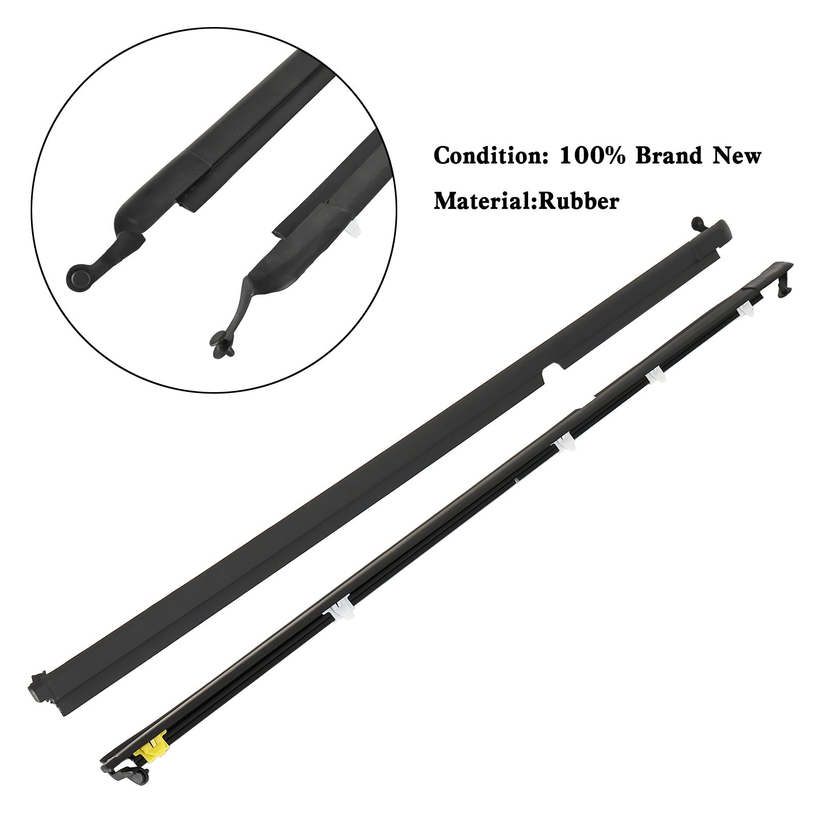 Miata 1990-2005 L+R Door Glass Window Weatherstrip Seals Set NA01-58-810F