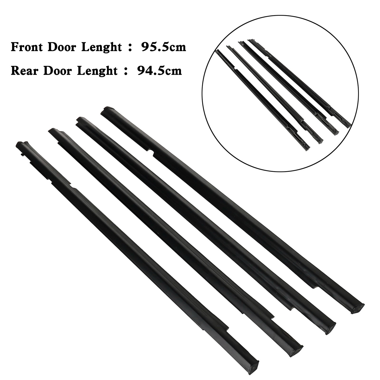 Mitsubishi Lancer 2008-2017 Juego de cinturones de puerta con burlete 5727A005 5727A006