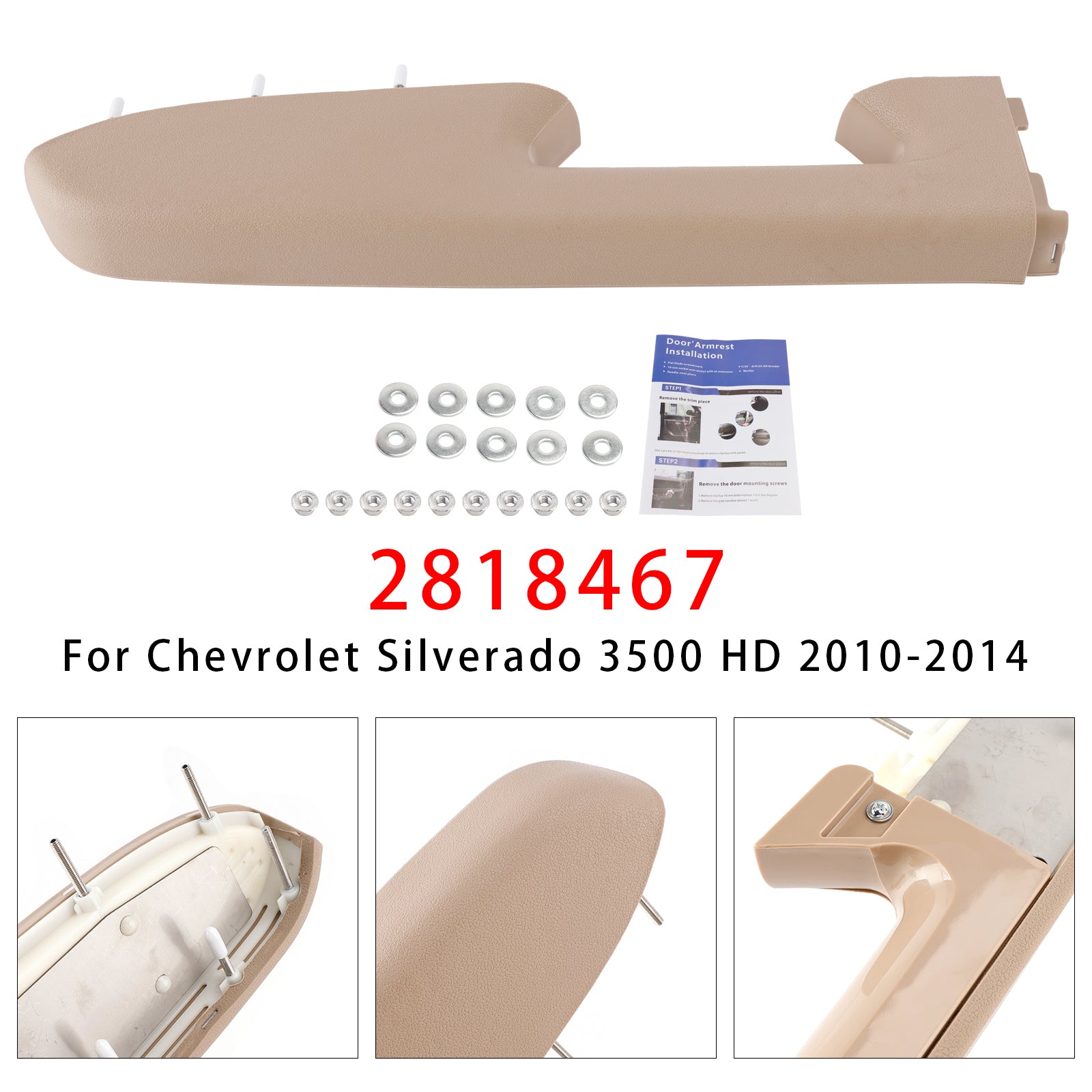 Front Left Armrest Repair Kit Fit For Chevy Silverado 1500 2500HD 3500HD 10-2014