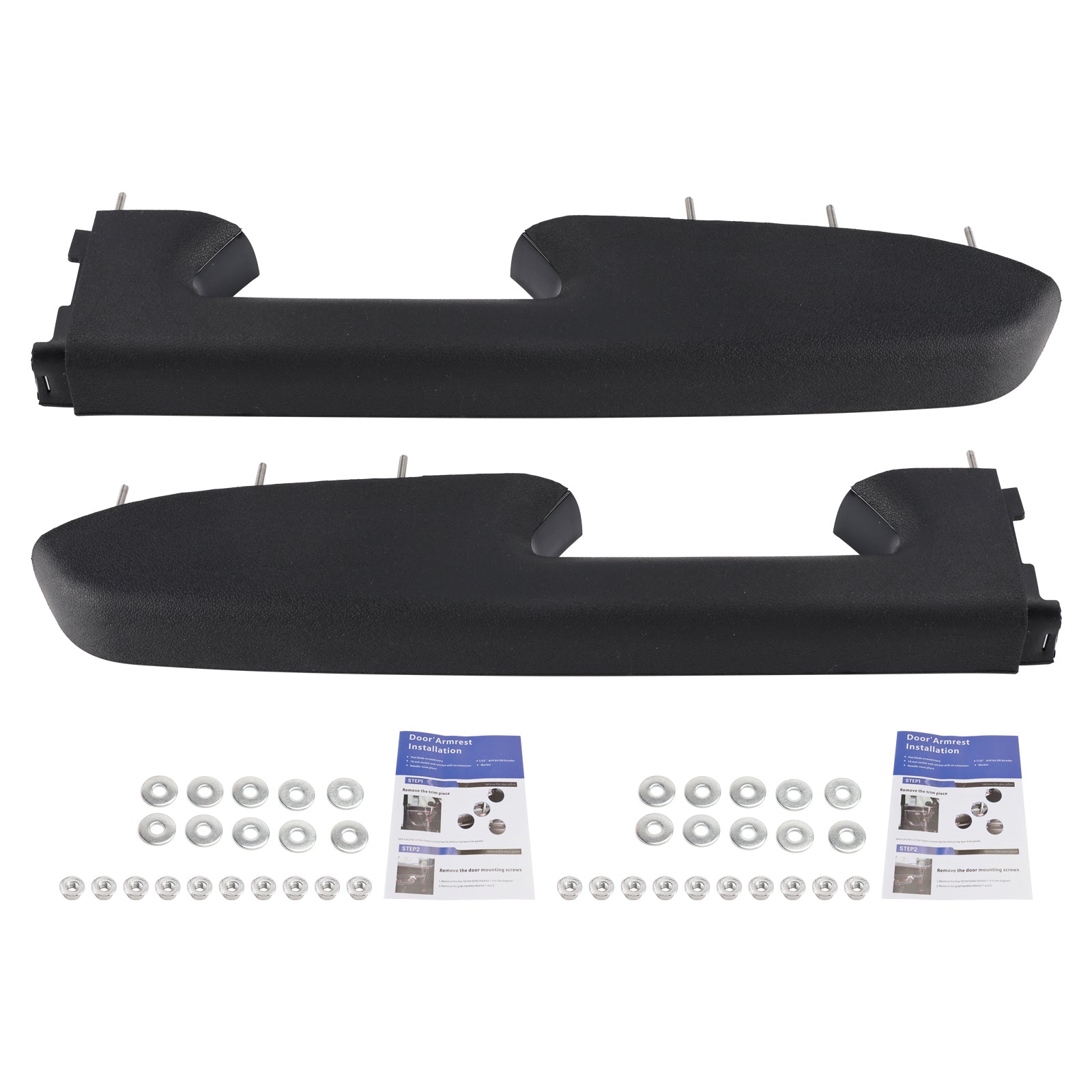 Front Armrest Repair Kit For Chevy Silverado 1500 2500HD 3500HD 2010-2014 Black