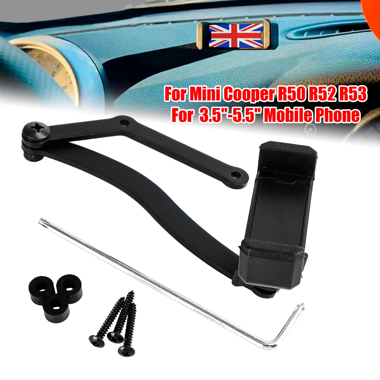 360??Rotation Car Mobile Phone Holder Mount for Mini Cooper R50 R52 R53