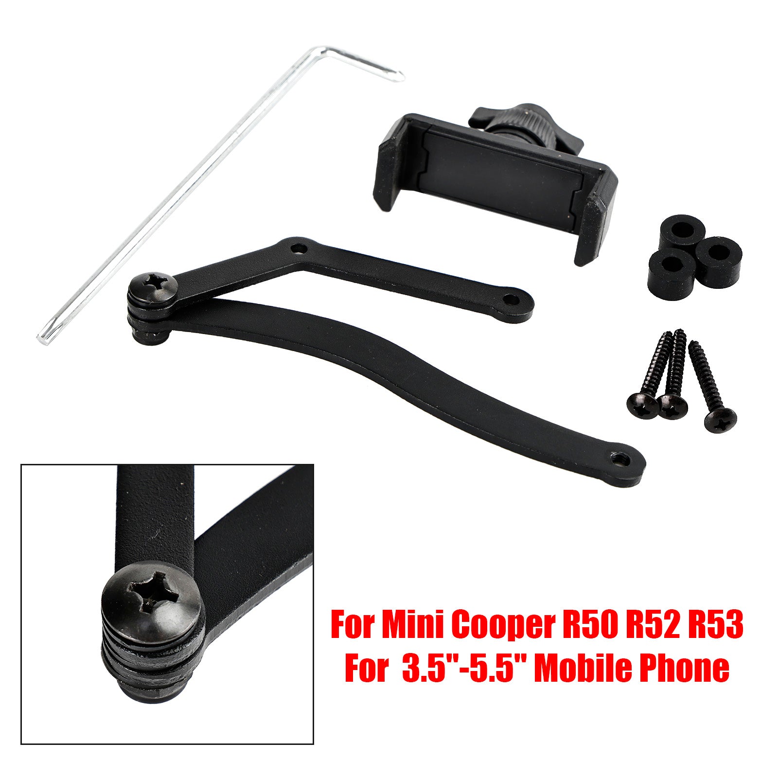 360??Rotation Car Mobile Phone Holder Mount for Mini Cooper R50 R52 R53