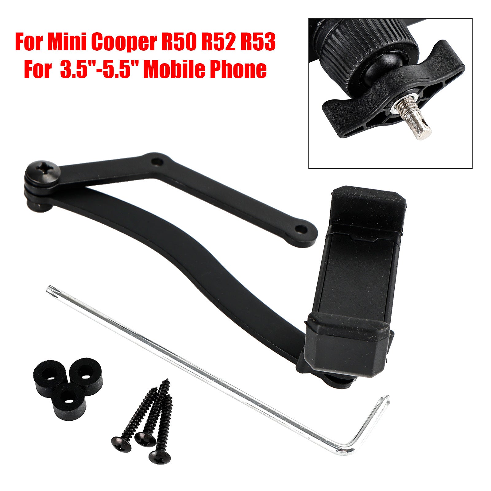 360??Rotation Car Mobile Phone Holder Mount for Mini Cooper R50 R52 R53
