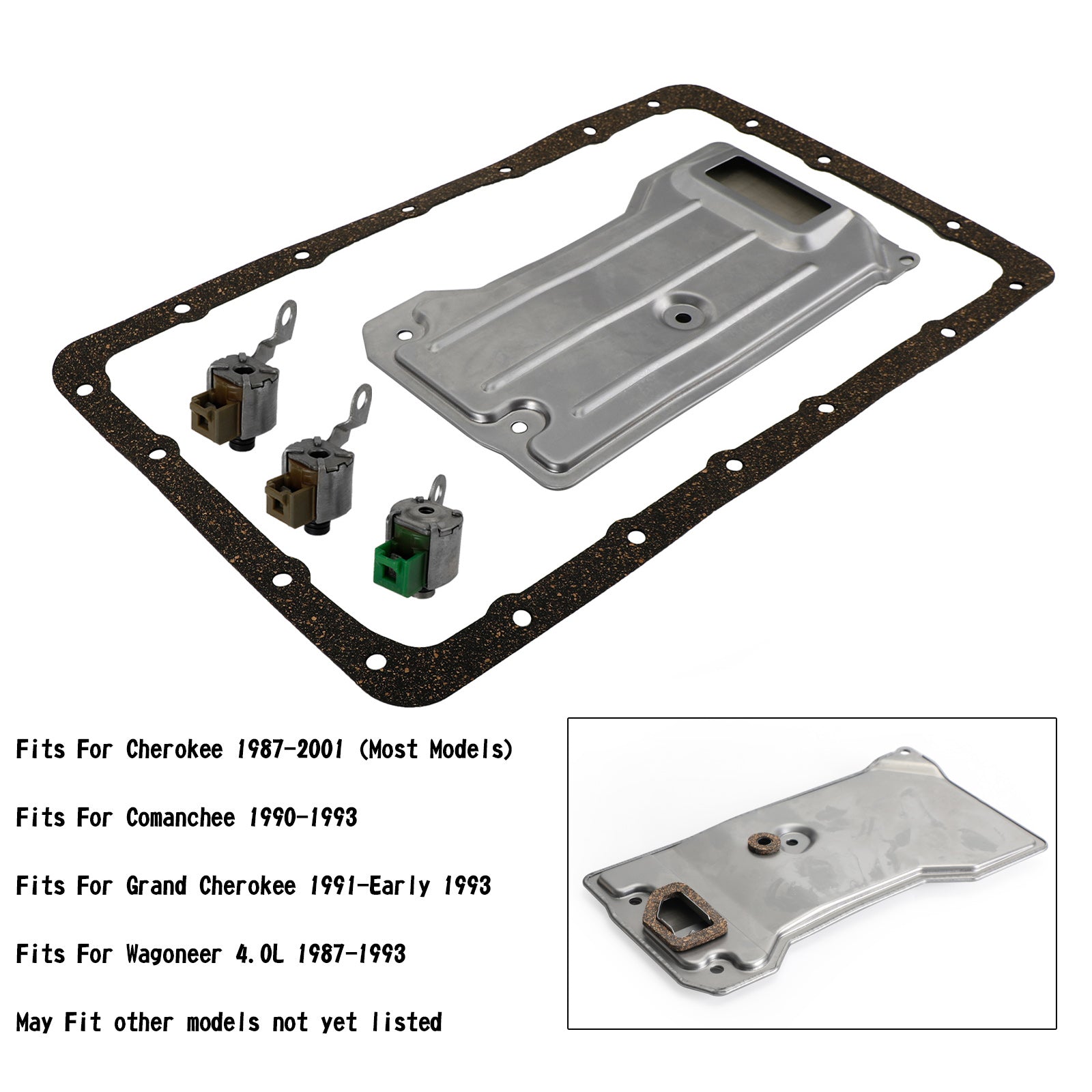 A340 AW4 Transmission Solenoid Service Filter TCC Lock Up Shift 21347 For Jeep