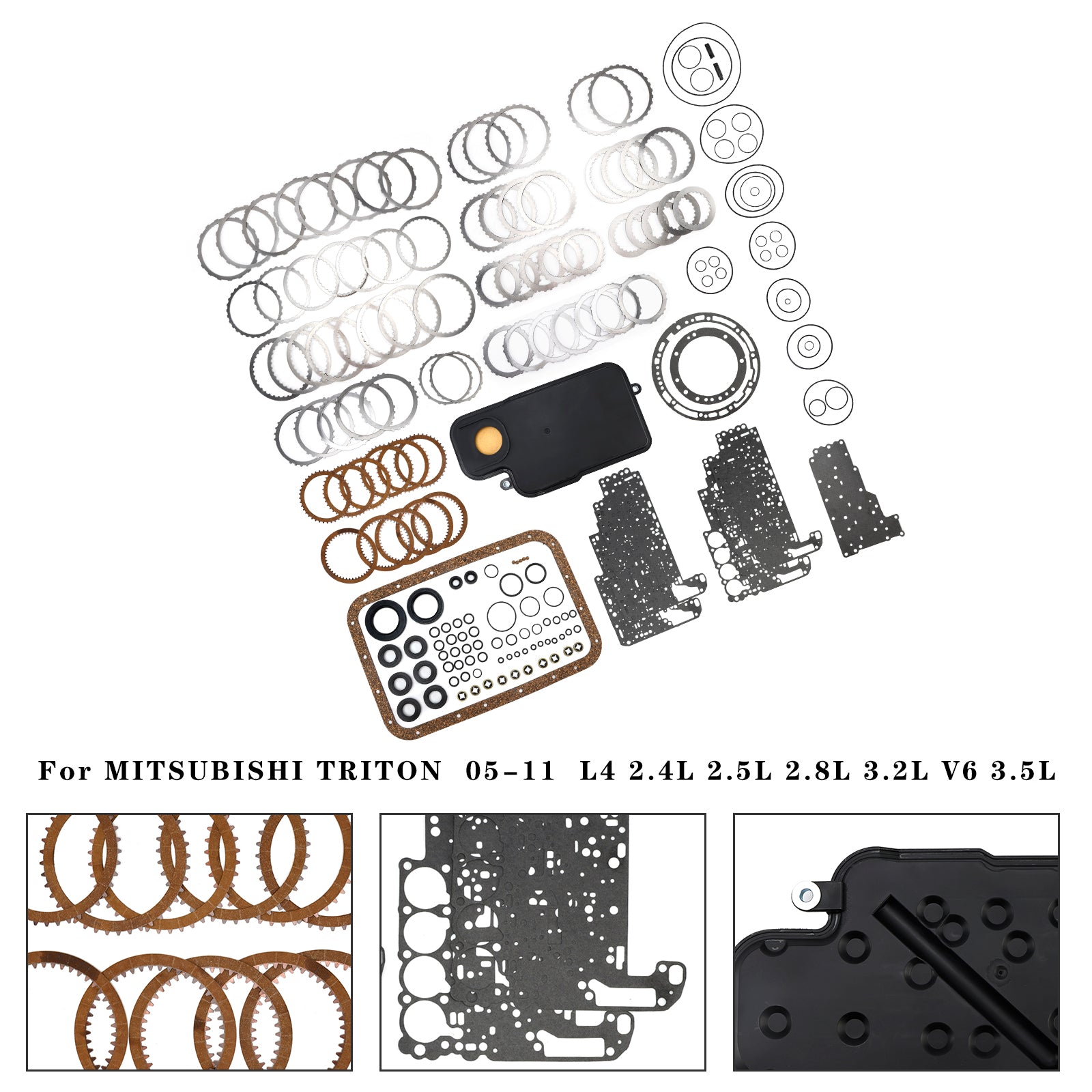 2000-2011 MITSUBISHI L200 L4 3.2L V6 3.5L New Transmission Master Rebuild Kit V4A51 R4A51