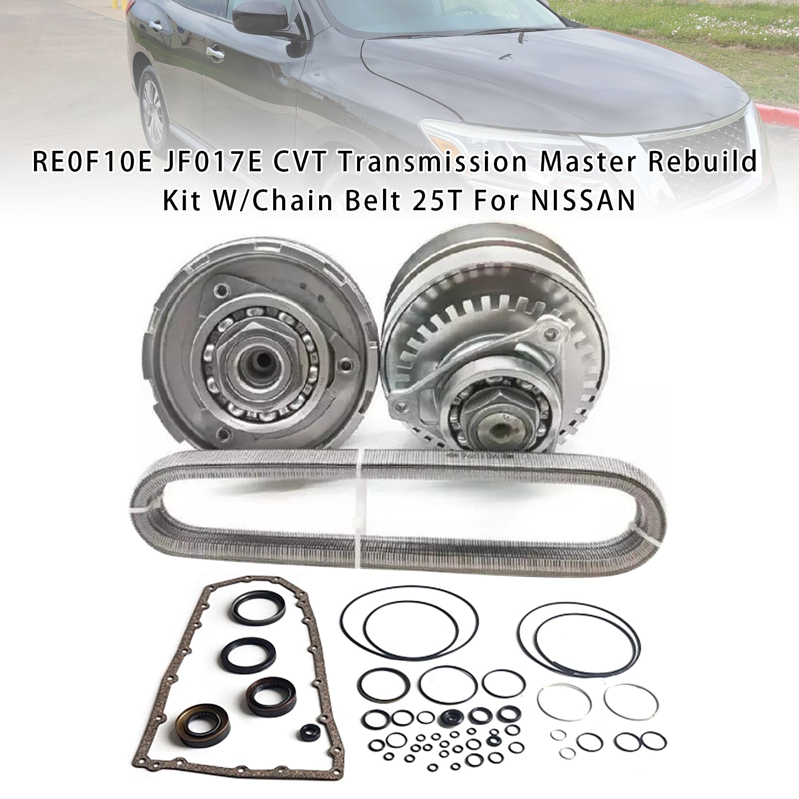 2015-2017 Quest 3.5l RE0F10E JF017E CVT Transmission Master Rebuild Kit W/Chain Belt 25T