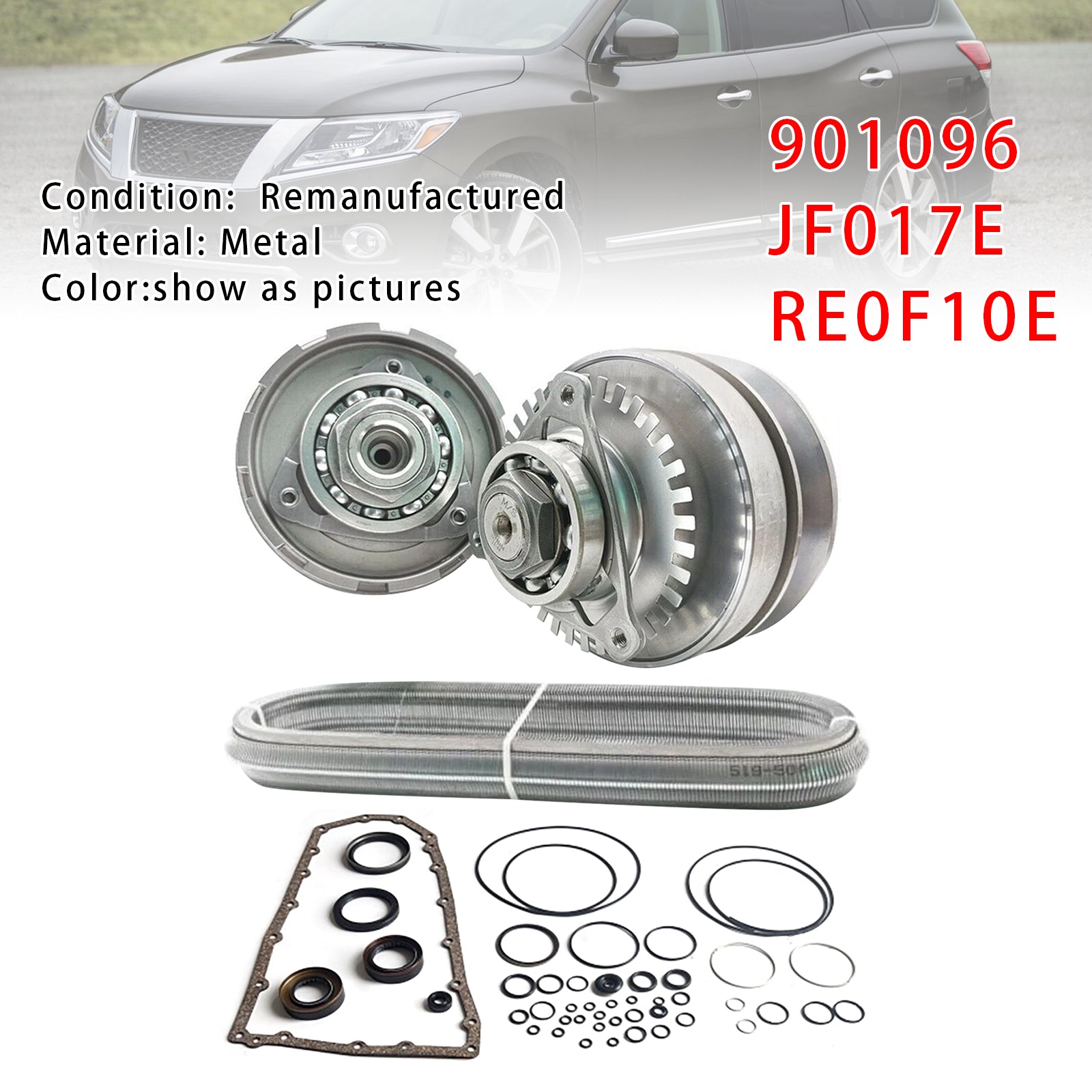 2015-2017 Quest 3.5l RE0F10E JF017E CVT Transmission Master Rebuild Kit W/Chain Belt 25T