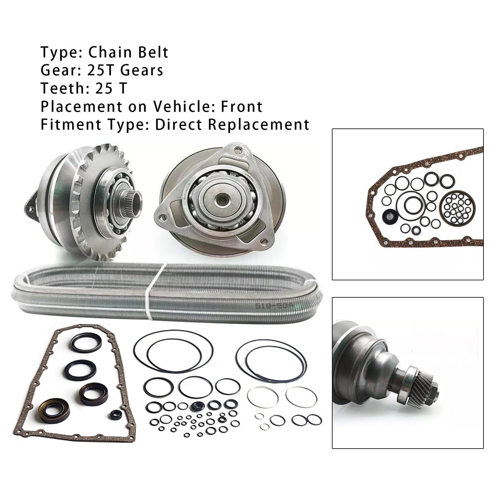 2015-2017 Quest 3.5l RE0F10E JF017E CVT Transmission Master Rebuild Kit W/Chain Belt 25T