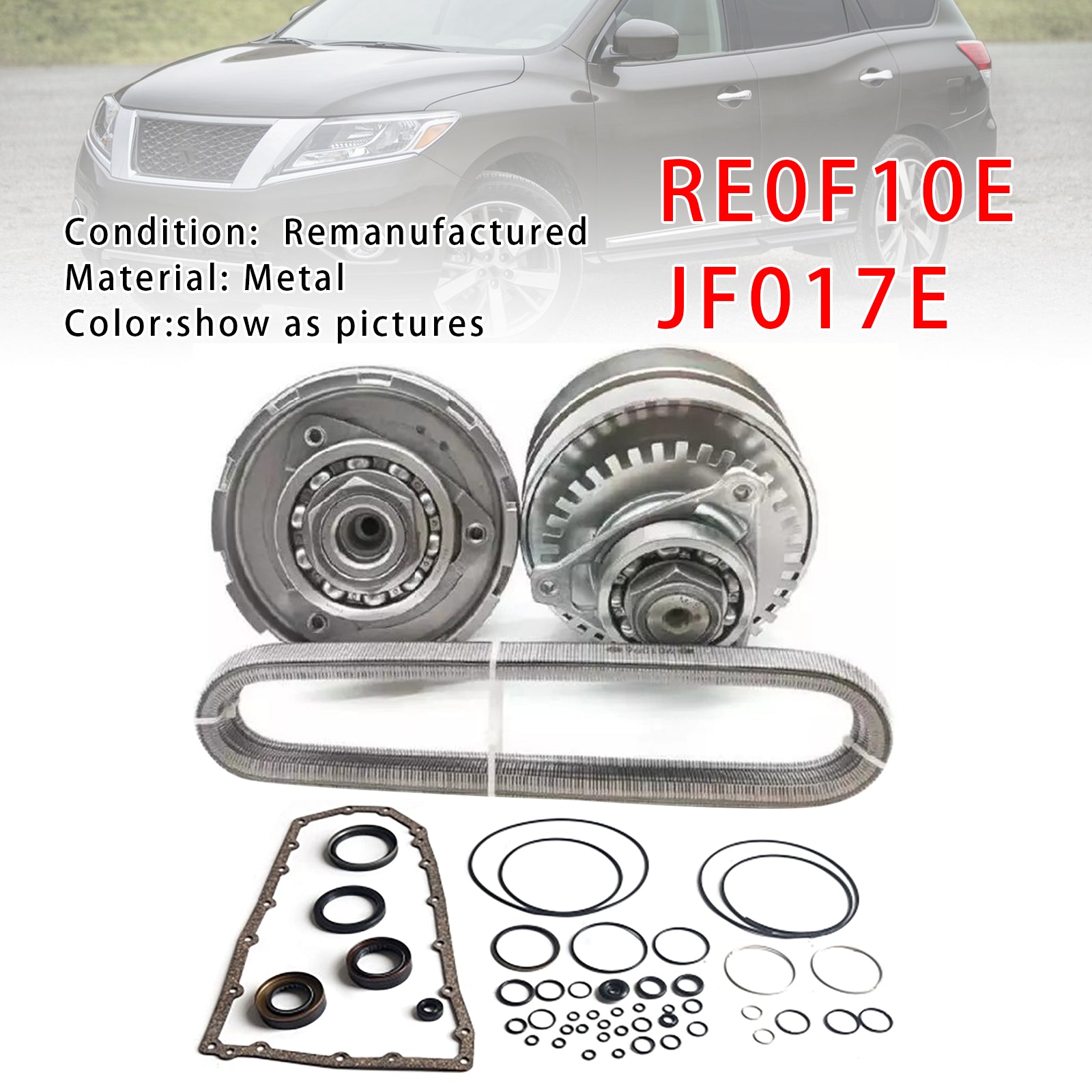 2015-2017 Quest 3.5l RE0F10E JF017E CVT Transmission Master Rebuild Kit W/Chain Belt 27 T