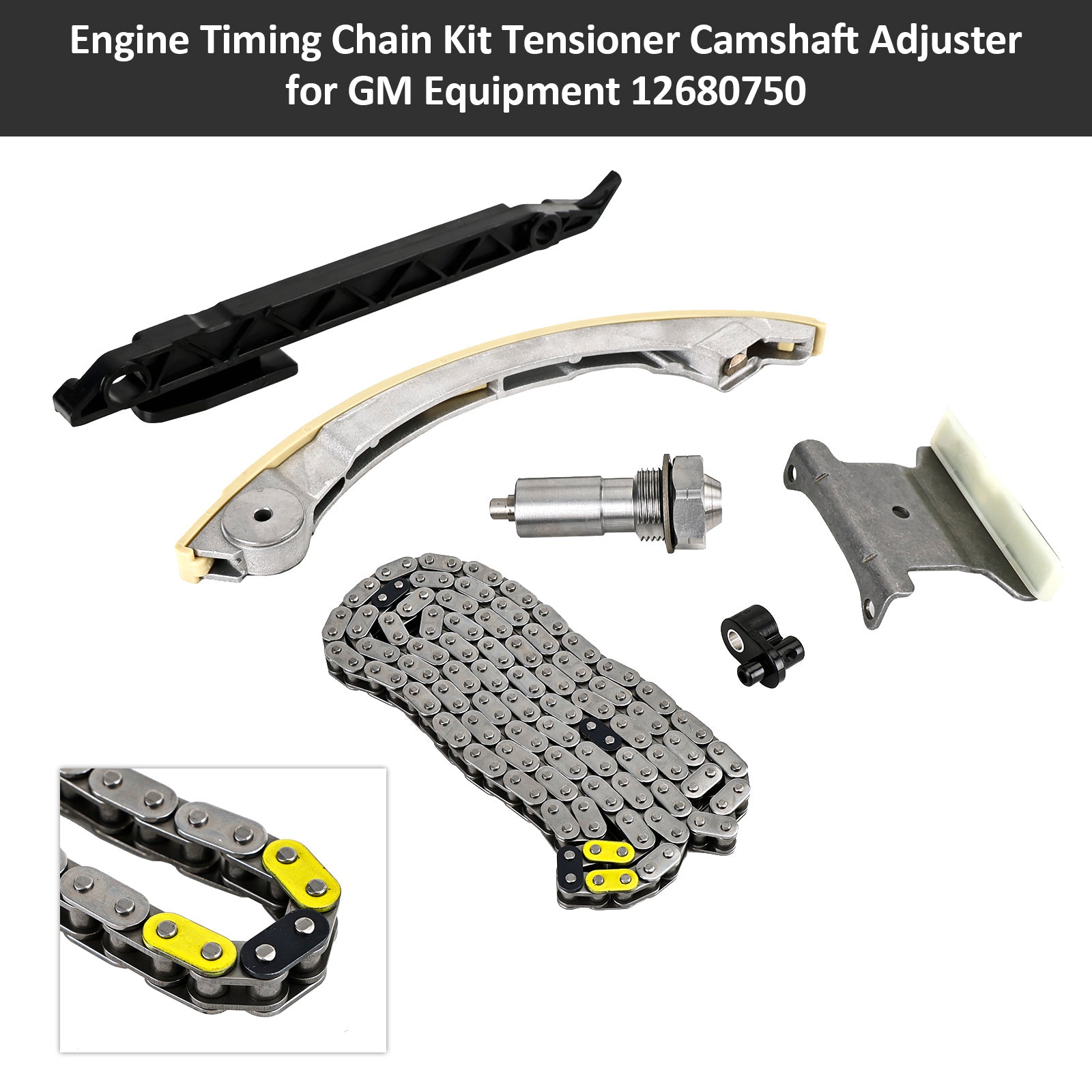 12680750 Engine Timing Chain Kit Tensioner Camshaft Adjuster for GM Equipment