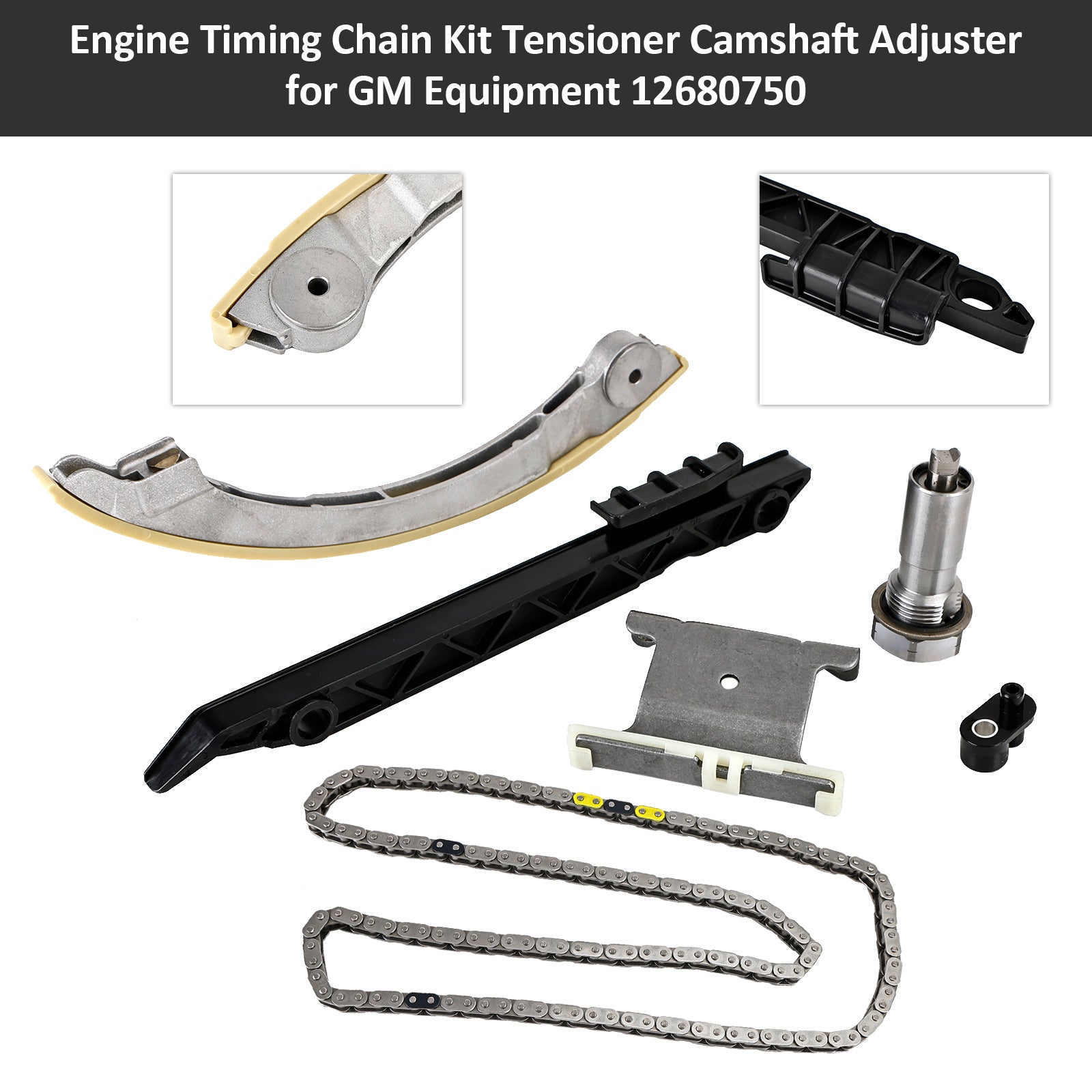 12680750 Engine Timing Chain Kit Tensioner Camshaft Adjuster for GM Equipment