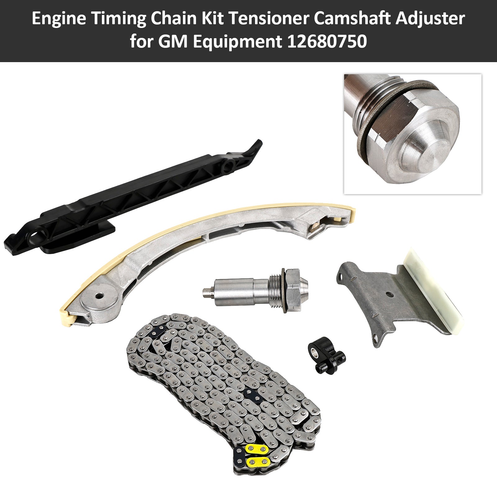 12680750 Engine Timing Chain Kit Tensioner Camshaft Adjuster for GM Equipment