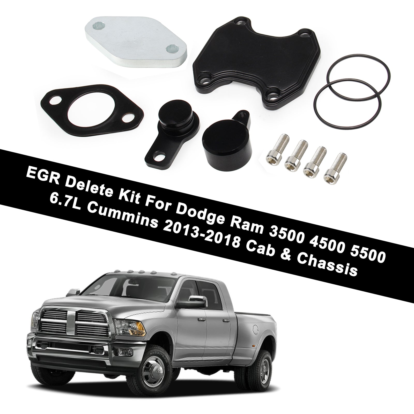 EGR Delete Kit For Dodge Ram 3500 4500 5500 6.7L Cummins 2013-2023 Cab & Chassis Generic