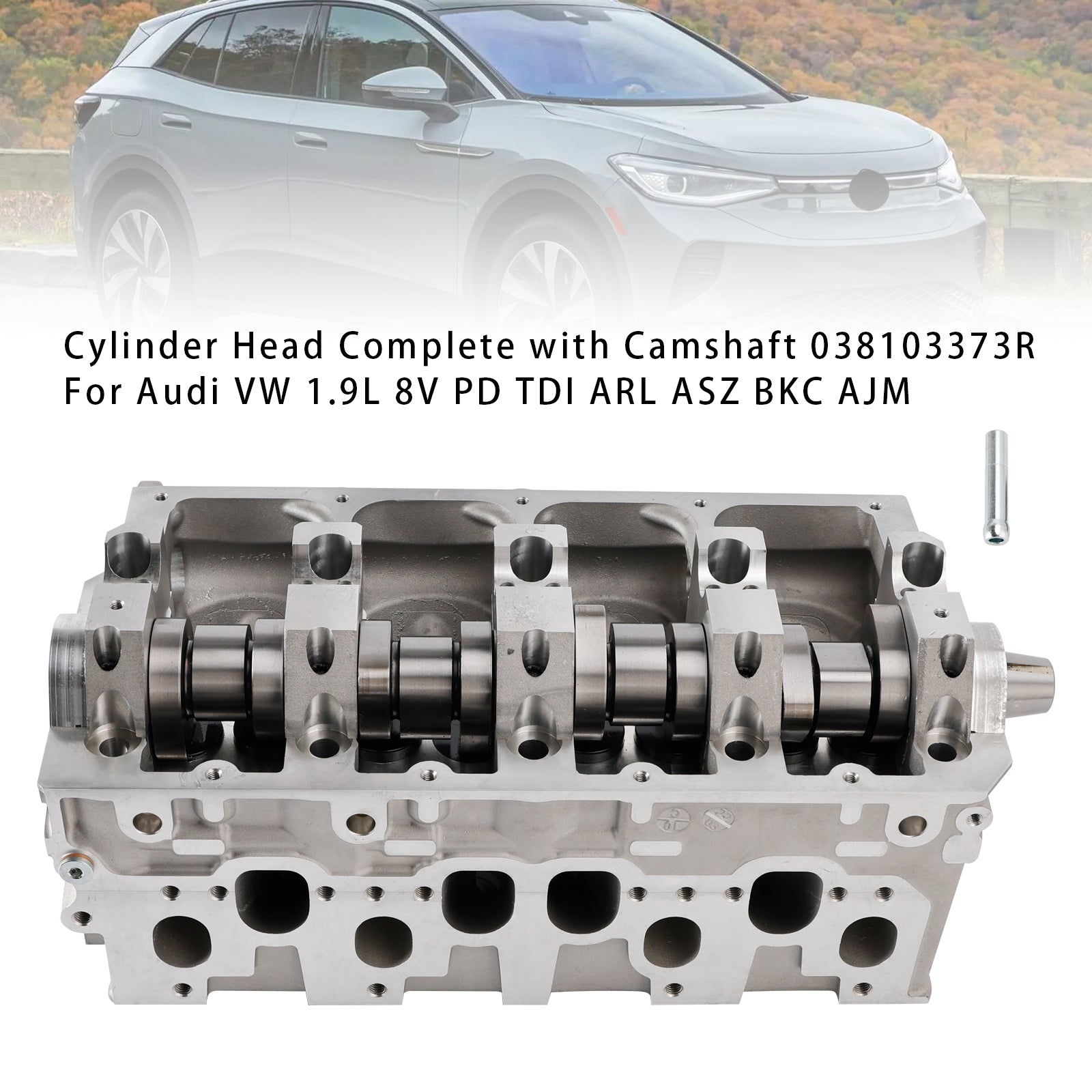 VW Audi SEAT Skoda 1.9L 8V Pump Nozzle TDI Cylinder Head Complete with Camshaft 038103373R