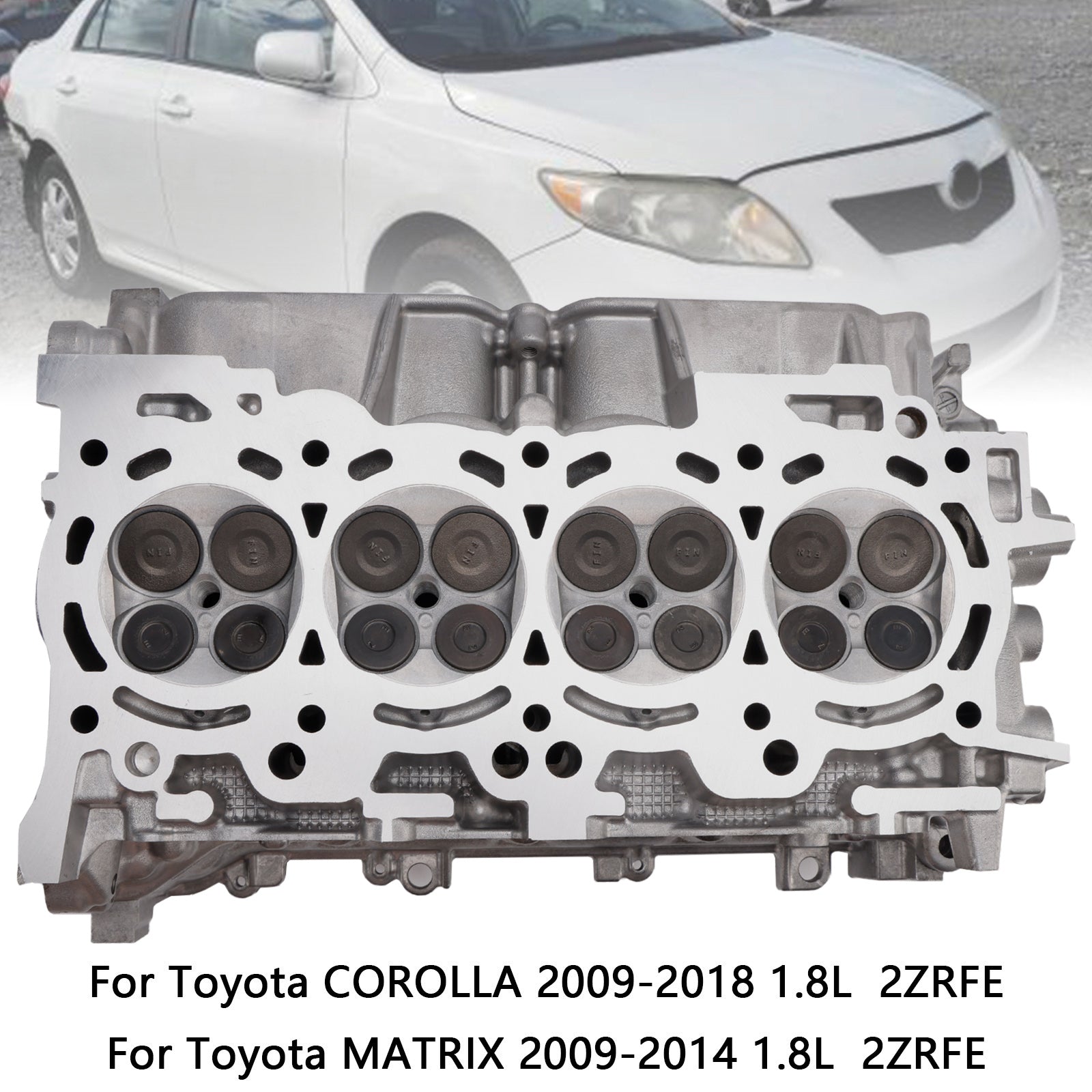 2008-2009 Toyota VIBE 1.8L Cylinder Head 2ZRFE