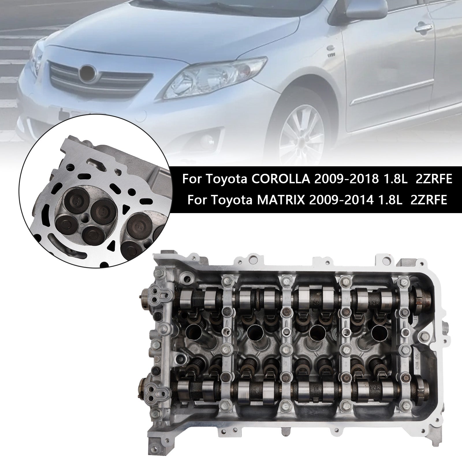 2009-2014 Toyota MATRIX 1.8L Cylinder Head 2ZRFE