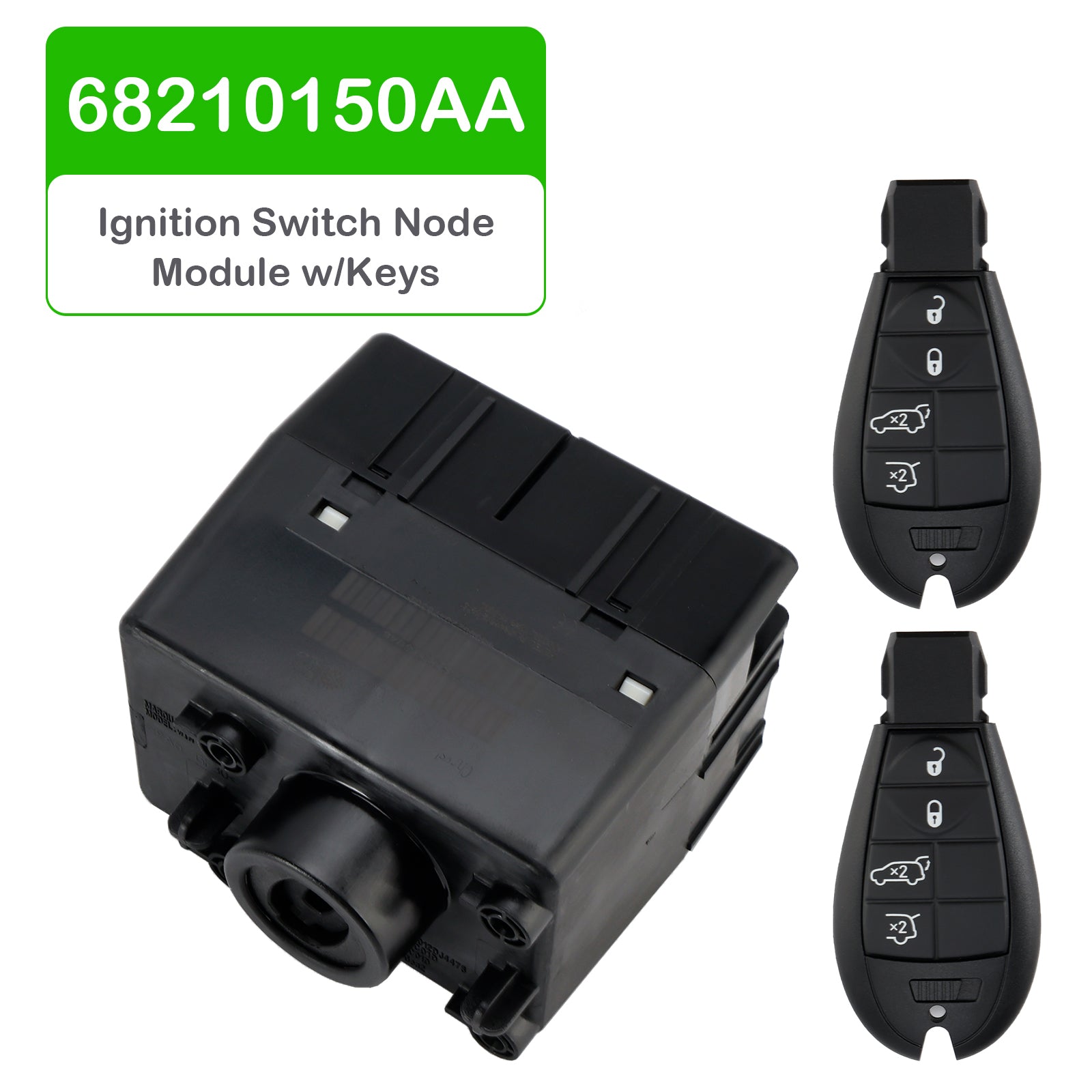 2009-2015 Dodge Ram 1500 2500 3500 Wireless Ignition Switch Node Module w/Keys 68210150AA 68210150AB