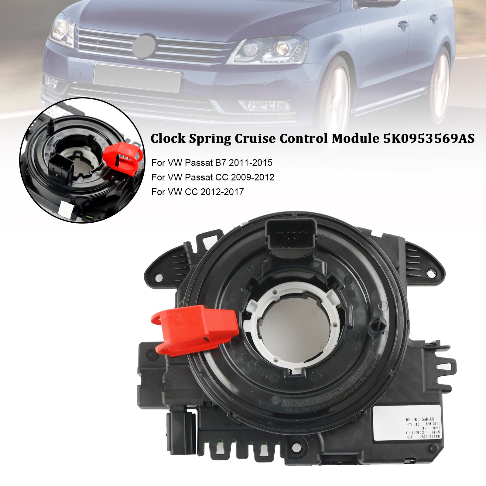 Módulo de control de crucero con resorte de reloj VW CC 2012-2017 5K0953569AS 5K0953569T