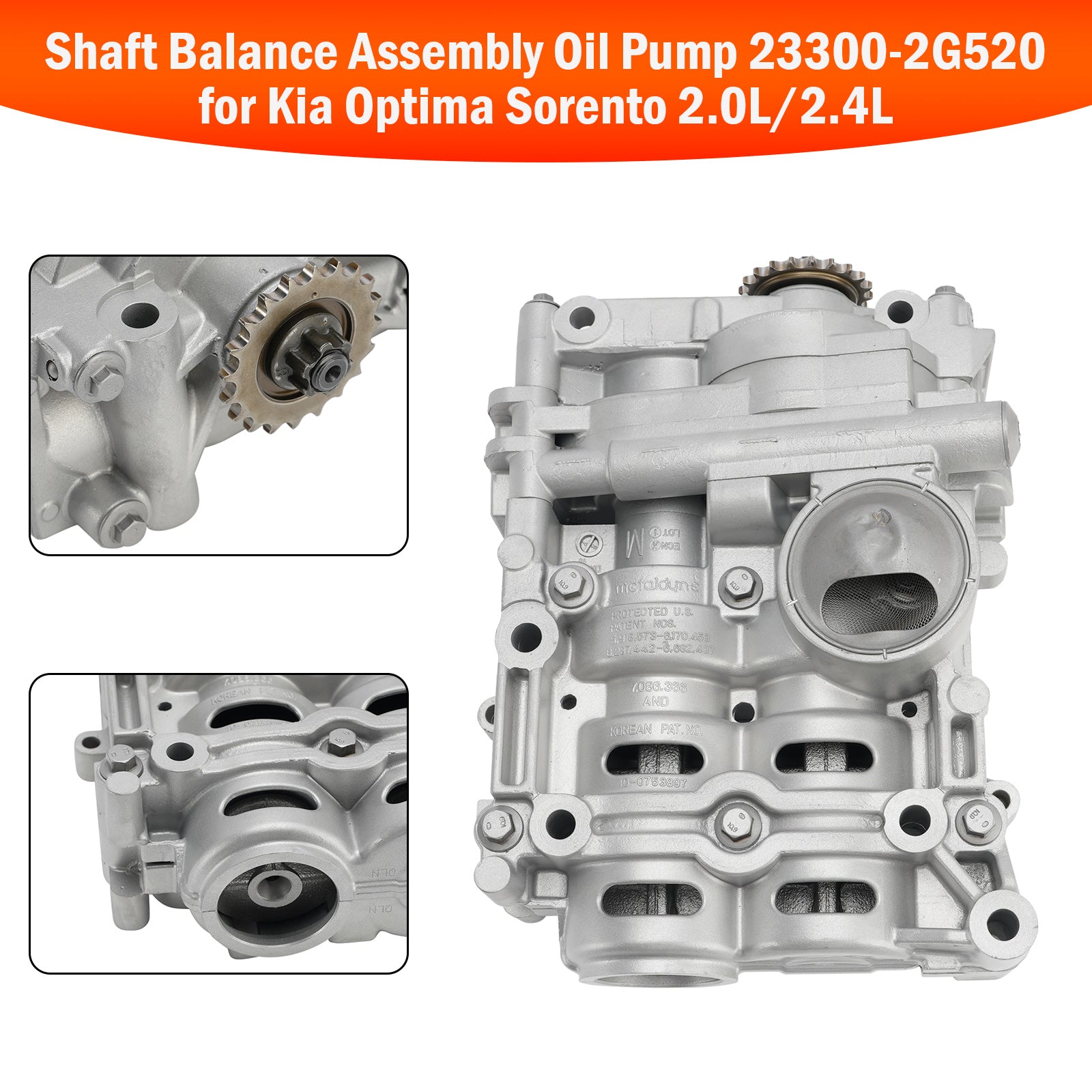 2010-2014 Kia Optima Sorento 2.0L/2.4L Shaft Balance Assembly Oil Pump 23300-2G520 23300-25922