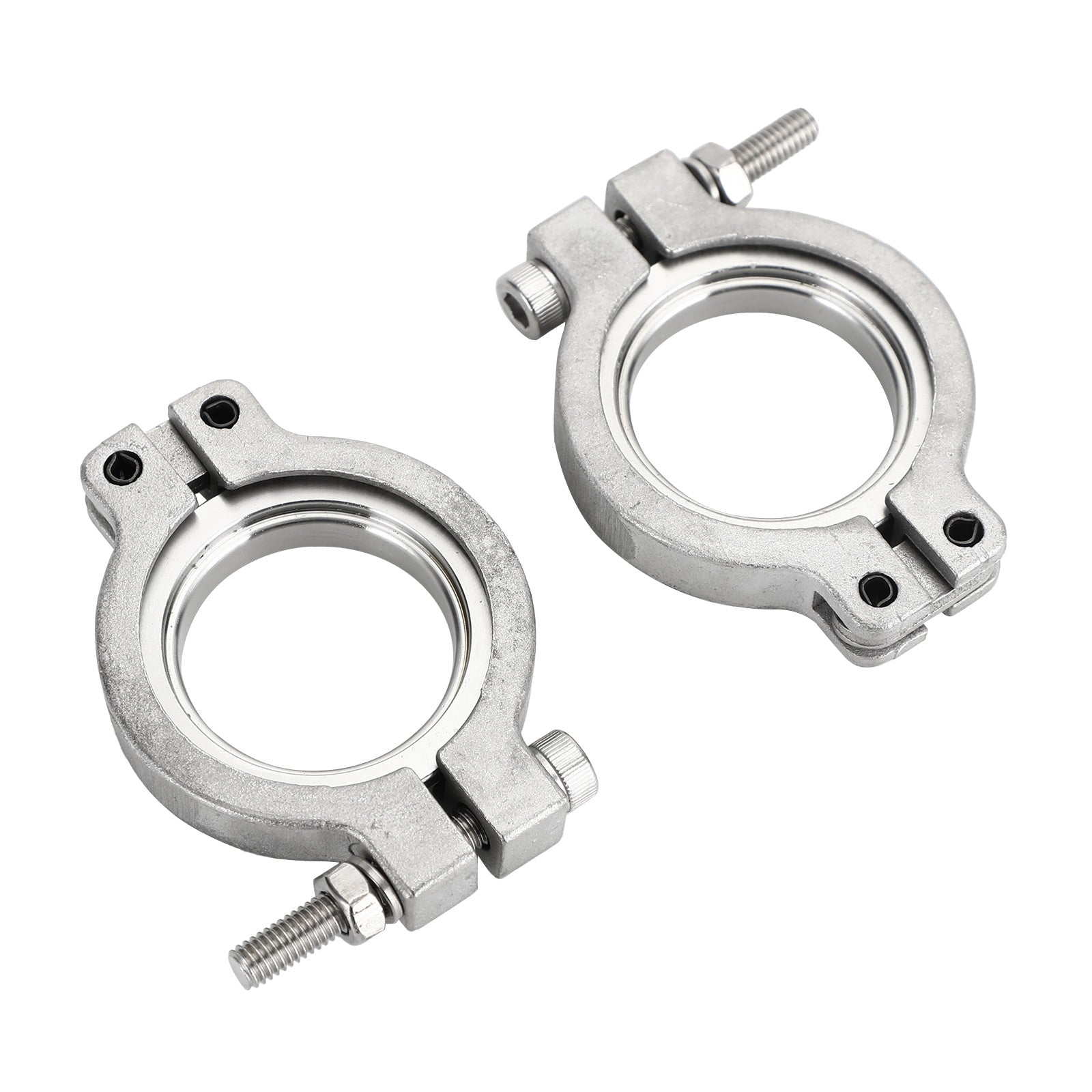 2PC TiAL MV-S 38mm 웨이스트게이트 V-밴드 클램프 세트 키트(나사, 너트, 씰 포함) 일반