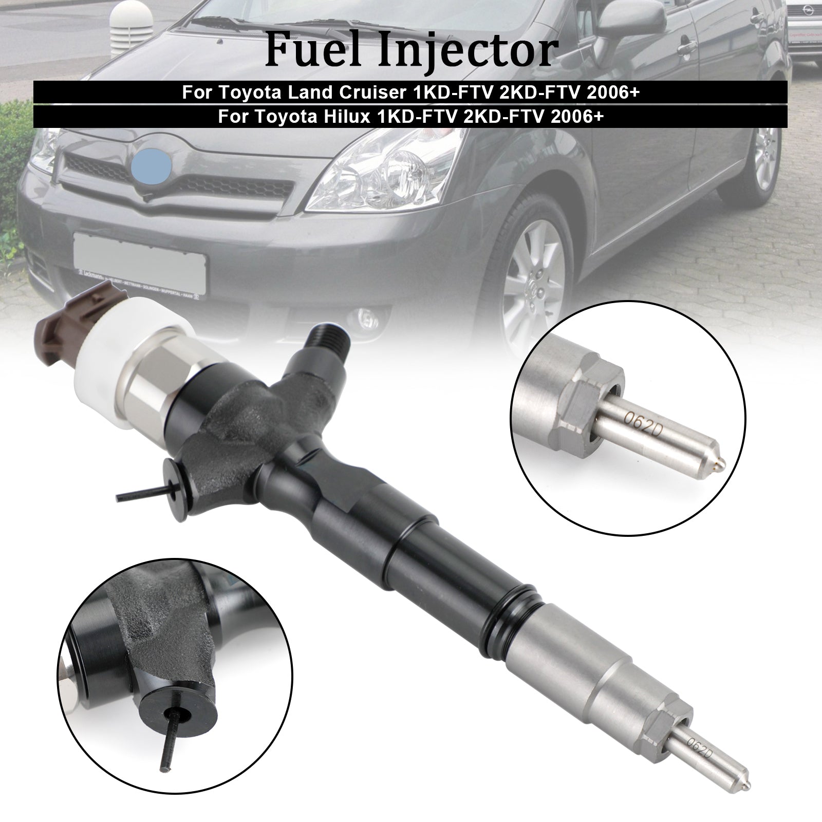 095000-6040 1PCS Fuel Injector 23670-0R020 Fit Toyota Corolla RAV4