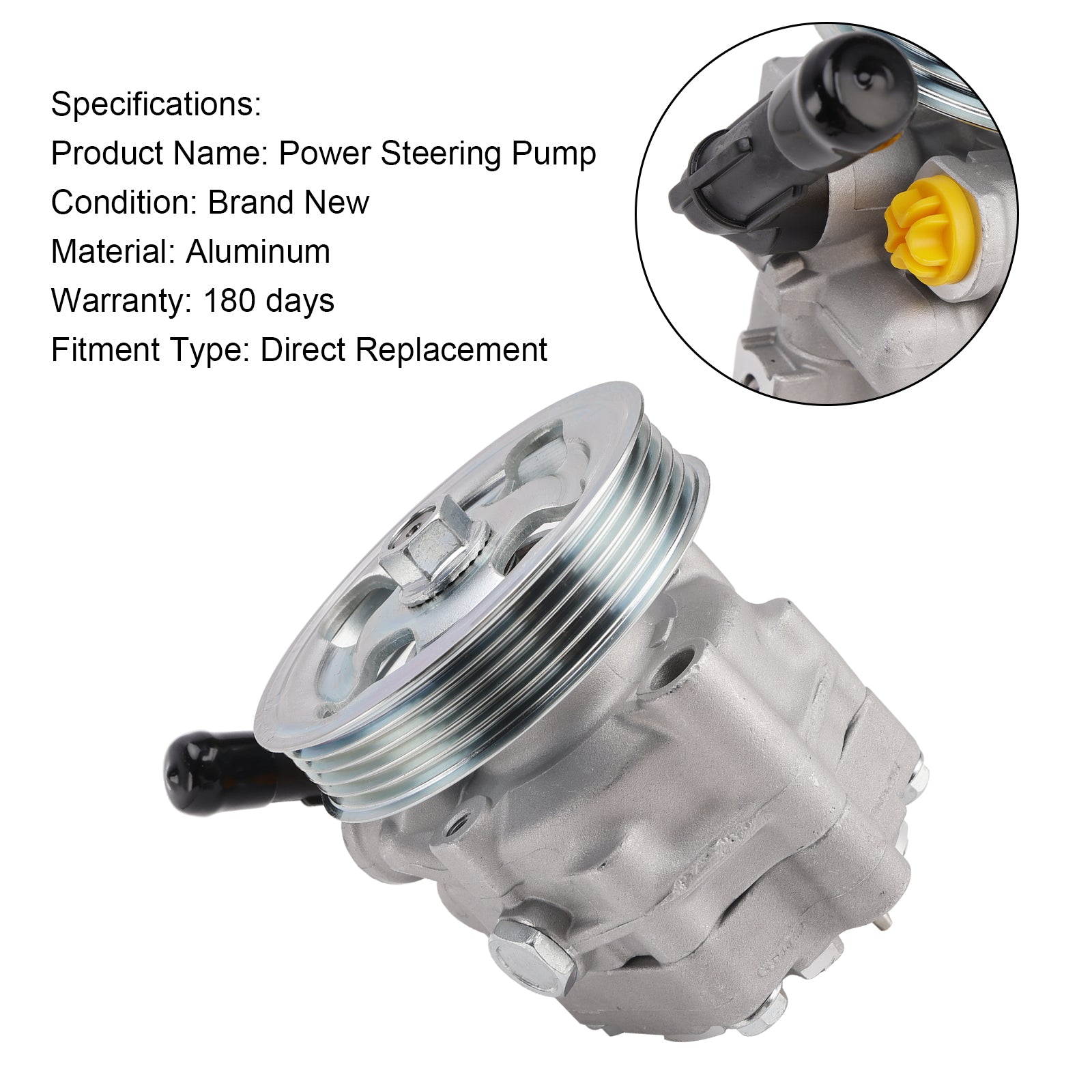 2002-2007 Subaru Impreza WRX STI con bomba de dirección asistida de polea 34430FE040