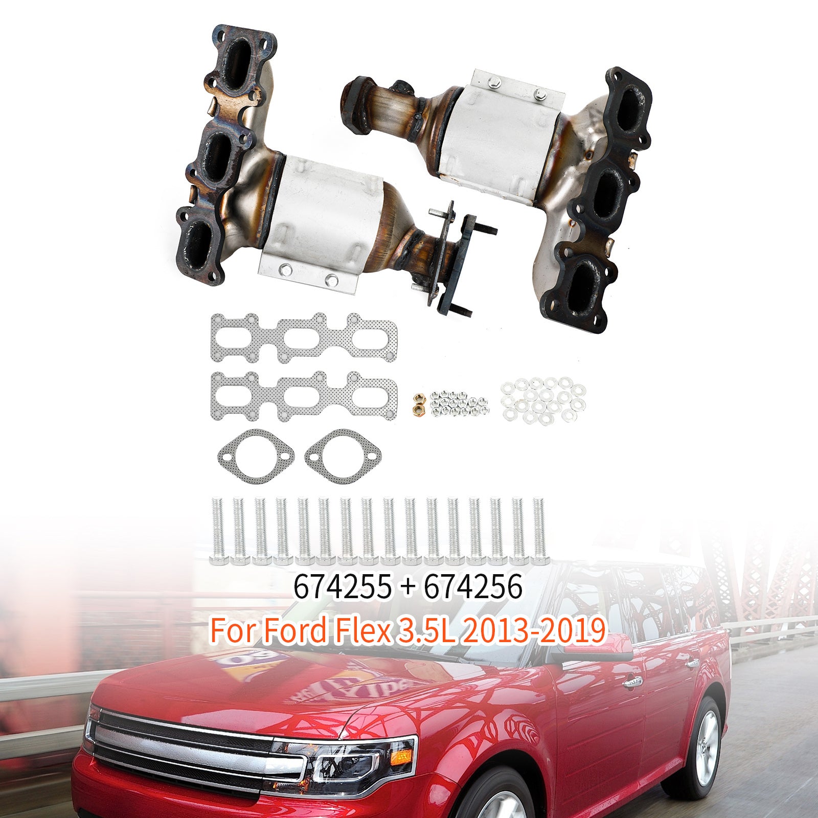 2013-2016 Lincoln MKZ 3.7L Front Left & Right Catalytic Converter Generic