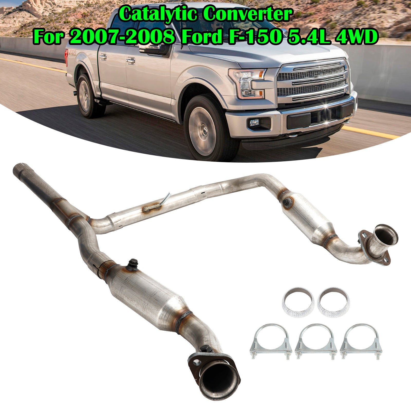 Left & Right Catalytic Converter 53569 50553 For 2006-2008 Ford F-150 5.4L 4WD