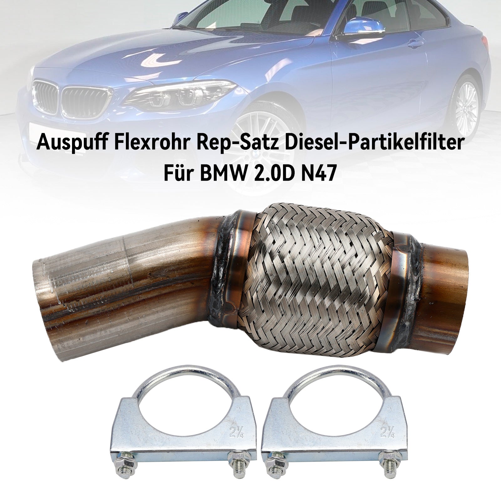 Exhaust Flex Pipe Repair Set Diesel Particulate Filter For BMW 2.0D N47