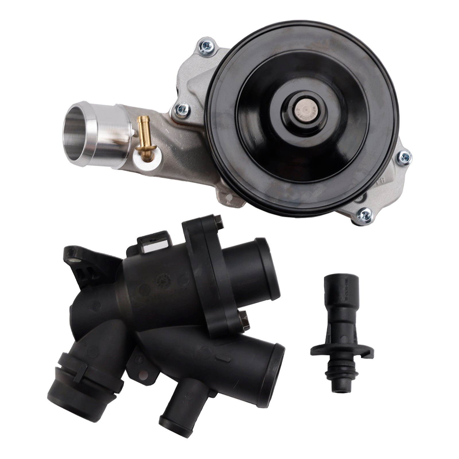 2010-2014 Jaguar XF 5.0L V8 XFR XFR-S Water Pump w/ Bolts Gaskets Connector + Thermostat Kit