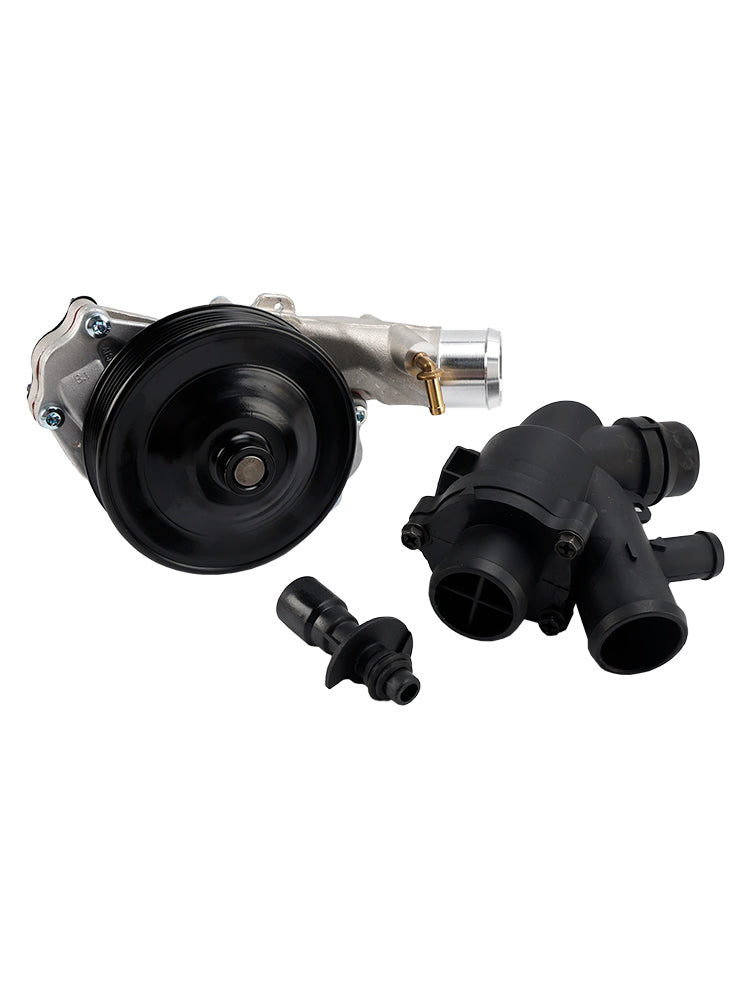 Land Rover 2010-2017 Range Rover (Sport) Water Pump w/ Bolts Gaskets Connector + Thermostat Kit