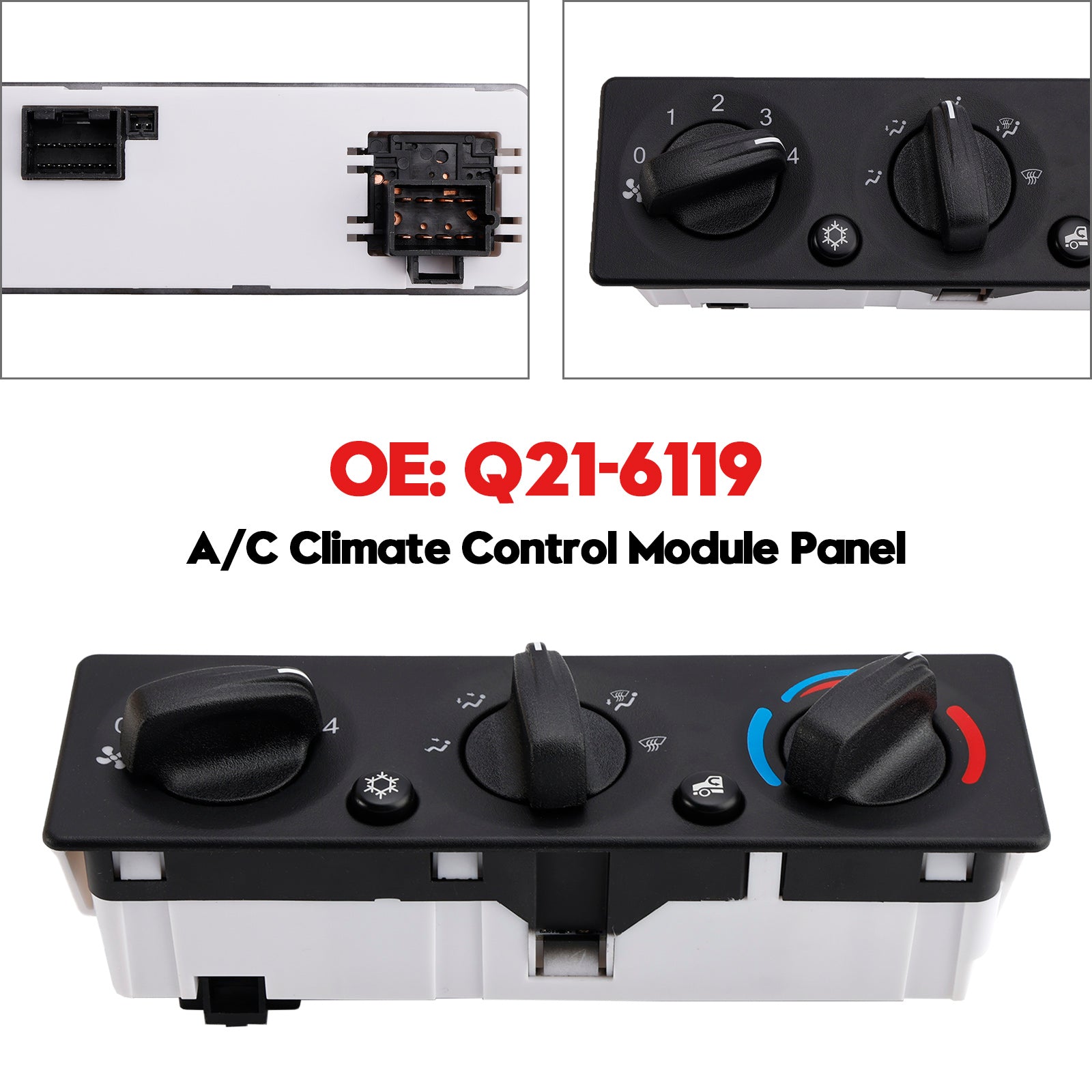 A/C Climate Control Module Panel Q21-6119 for Peterbilt Truck