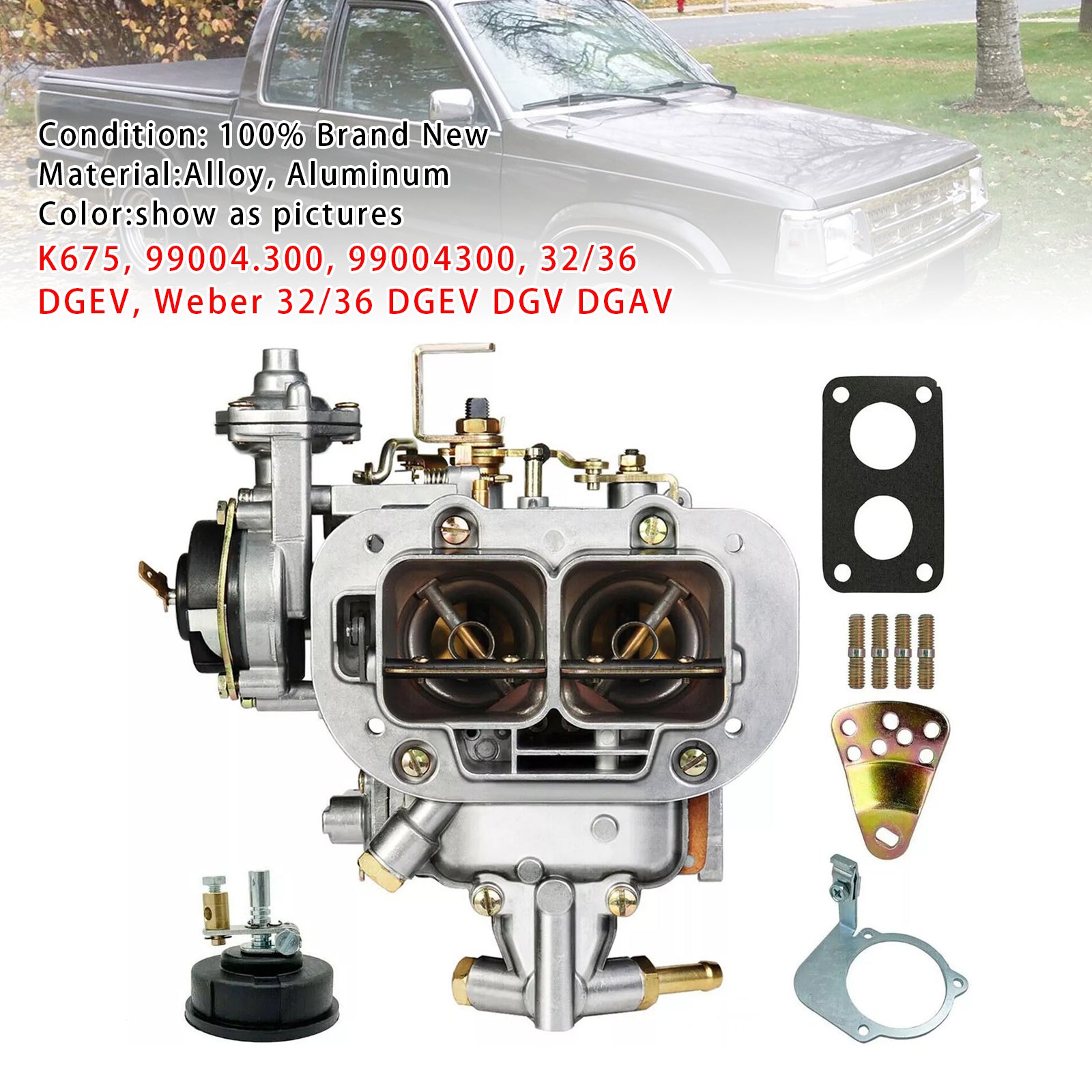 1973-1974 Datsun 픽업 L18 1800cc PL620, 510, 610, 710 Weber 32/36 DGV DGEV DGAV 2 배럴 기화기 22680