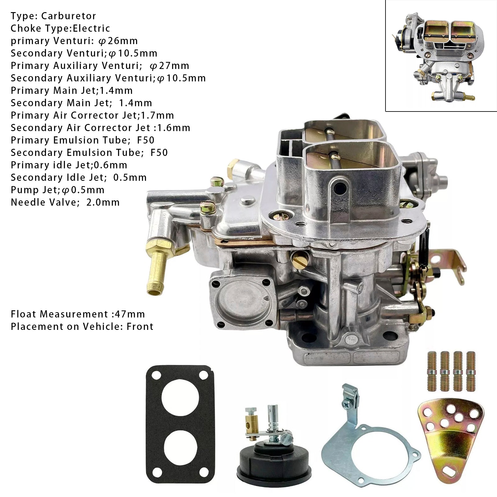 2 Barrel Carburetor w/ Electric choke For 32/36 DGV DGEV DGAV For Toyota
