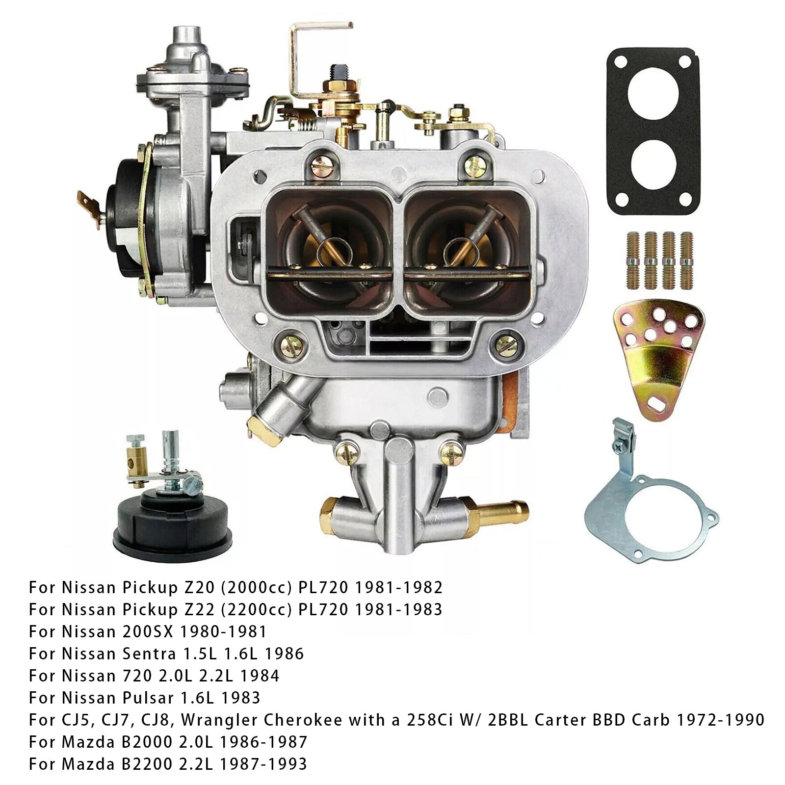 1975-1980 Datsun Pickup L20(2000cc) PL620은 Holley 32/36 DGV DGEV DGAV용 전기 초크가 있는 510, 610 및 710 2배럴 기화기에도 맞습니다.