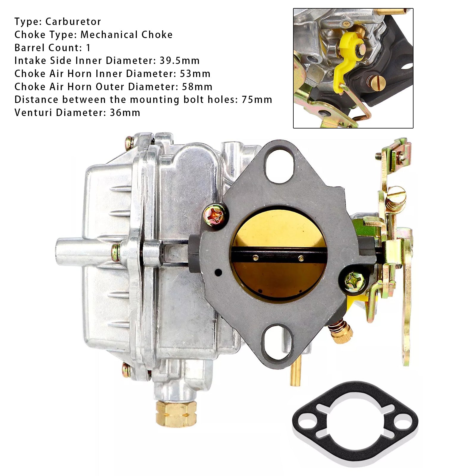 1957-1962 FORD 144/170/200/223 inline 6CYL engines 1 Barrel Carburetor 100000018