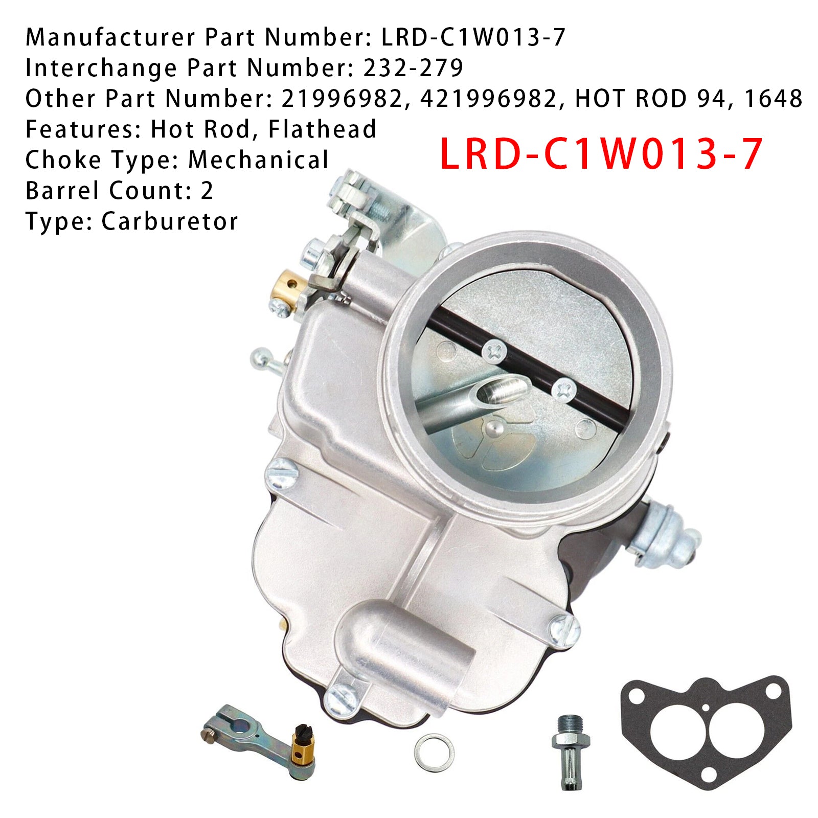 Carburetor For For 94 Ford V8 FlatHead 1939-1959 232"-279" engines