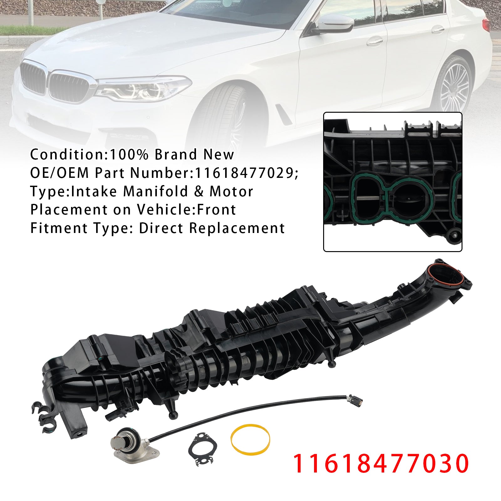 2015/09-2020/06 For BMW 7er G11, G12 730d, Ld xDrive 2993 ccm, 195 KW, 265 PS Inlet Intake Manifold With Motor 11618477029