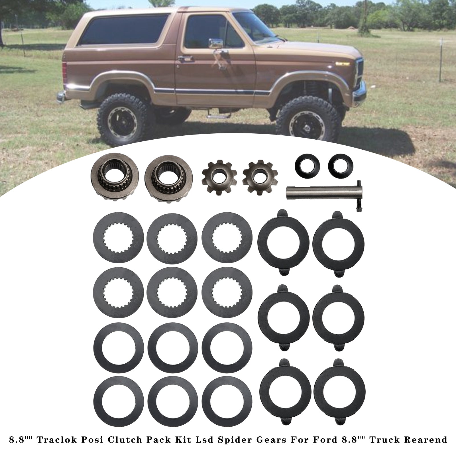 8.8" Traclok Posi Clutch Pack Kit Lsd Spider Gears For Ford 8.8" Truck Rearend
