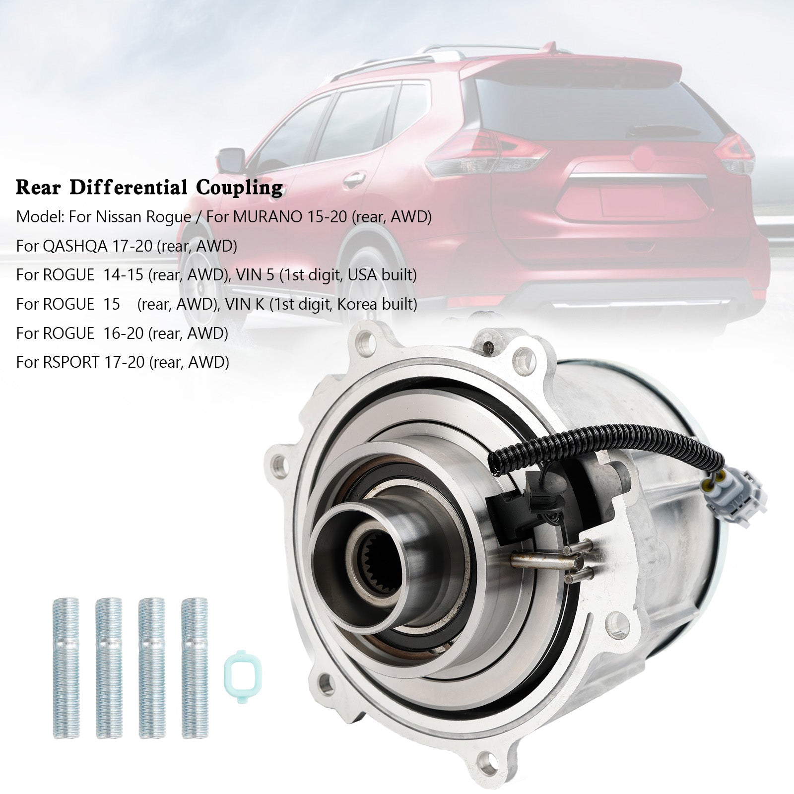 387614BF1A 닛산 로그 2014-2020 리어 디퍼렌셜 커플링 AWD