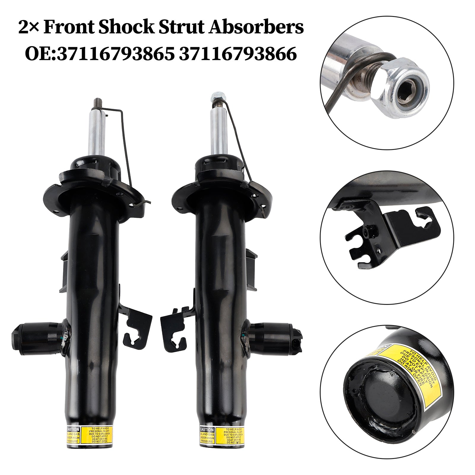 2014-2016 BMW 228I 428I 435I M235I 2x Front Shock Strut Absorbers 37116793865 37116793866