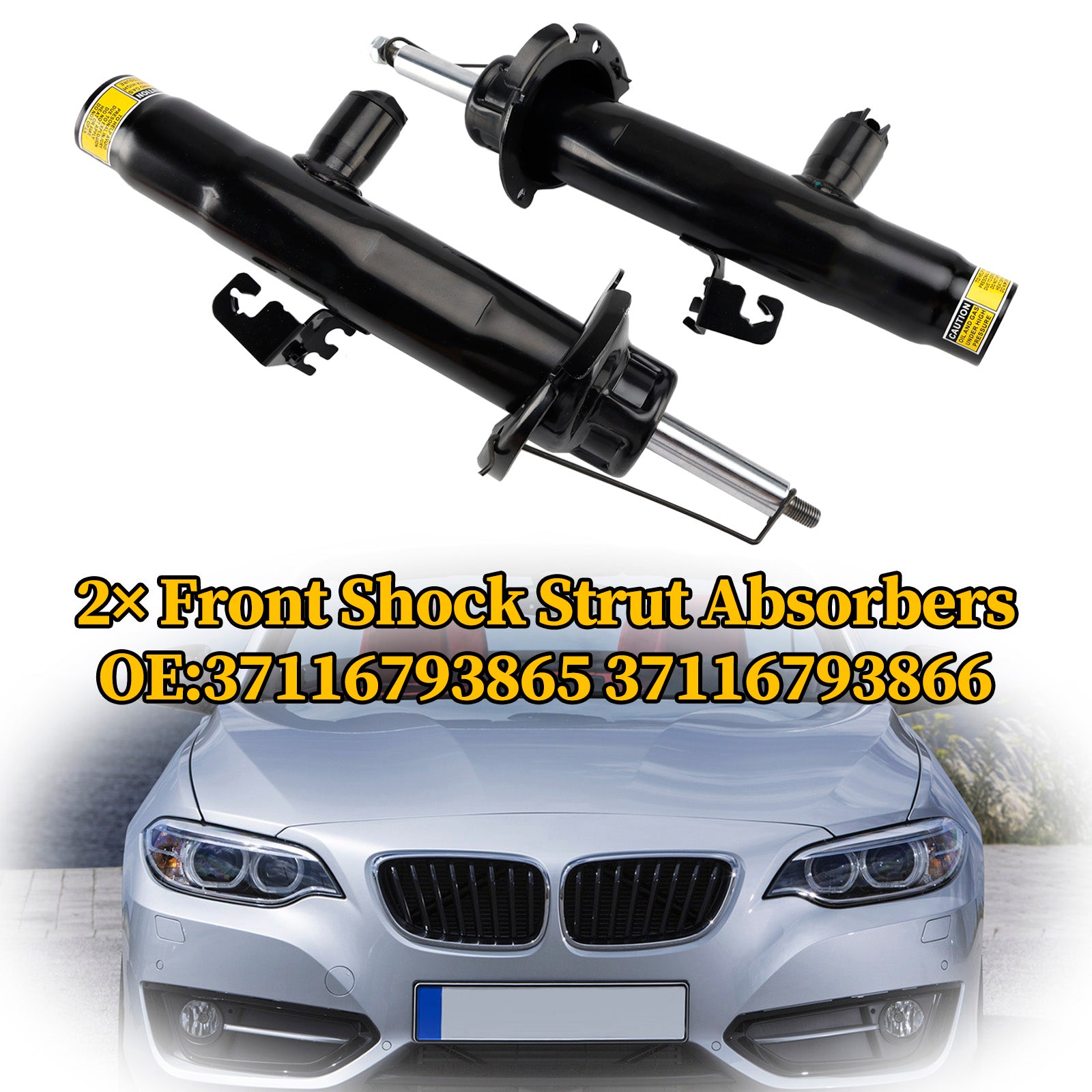 2014-2016 BMW 228I 428I 435I M235I 2x Front Shock Strut Absorbers 37116793865 37116793866